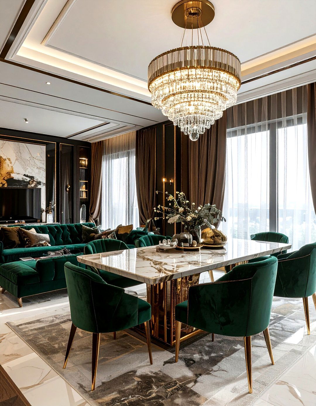 Luxury living room dining area - 30 living room with dining area ideas