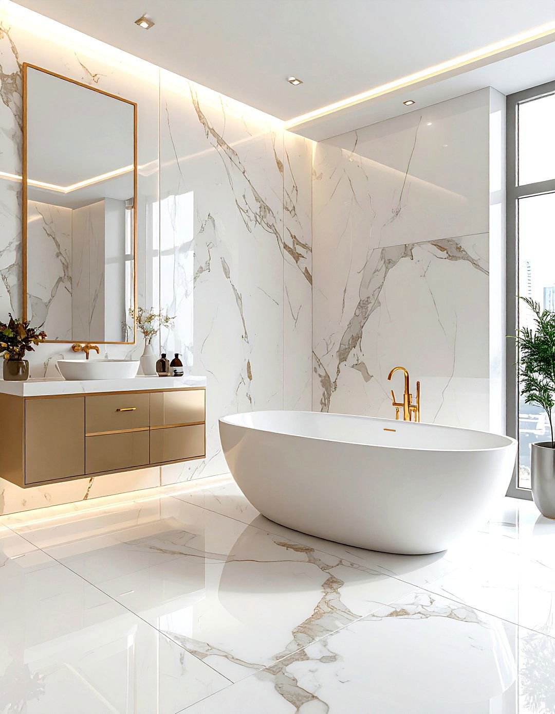 Luxury marble bathroom - 30 modern bathroom ideas