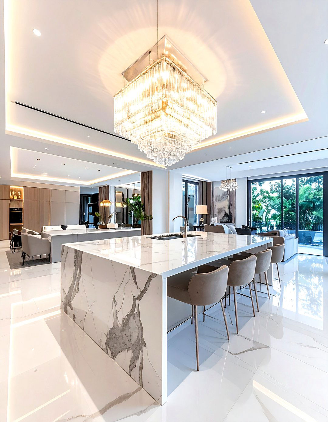 Luxury open plan living - 30 living room kitchen combo ideas