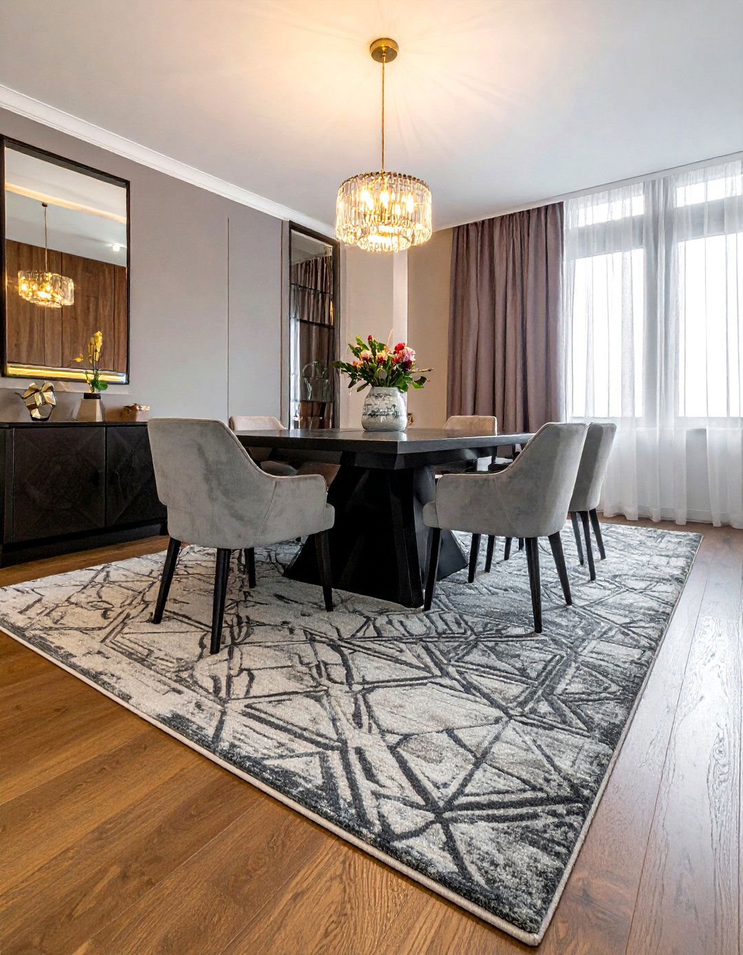 Luxury rug dining room - 30 Tribeca dining room ideas
