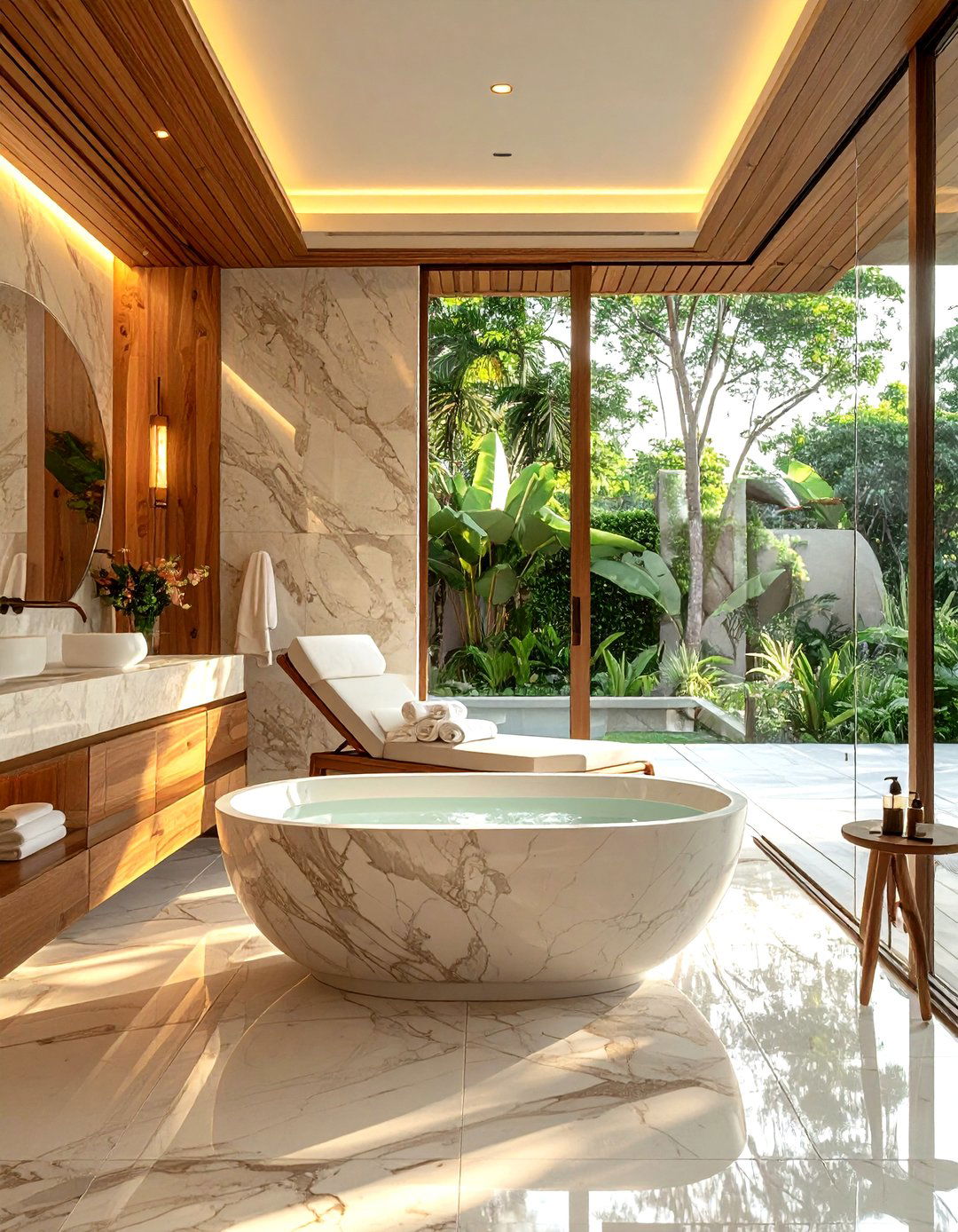 Luxury spa bathroom - 30 outdoor bathroom ideas