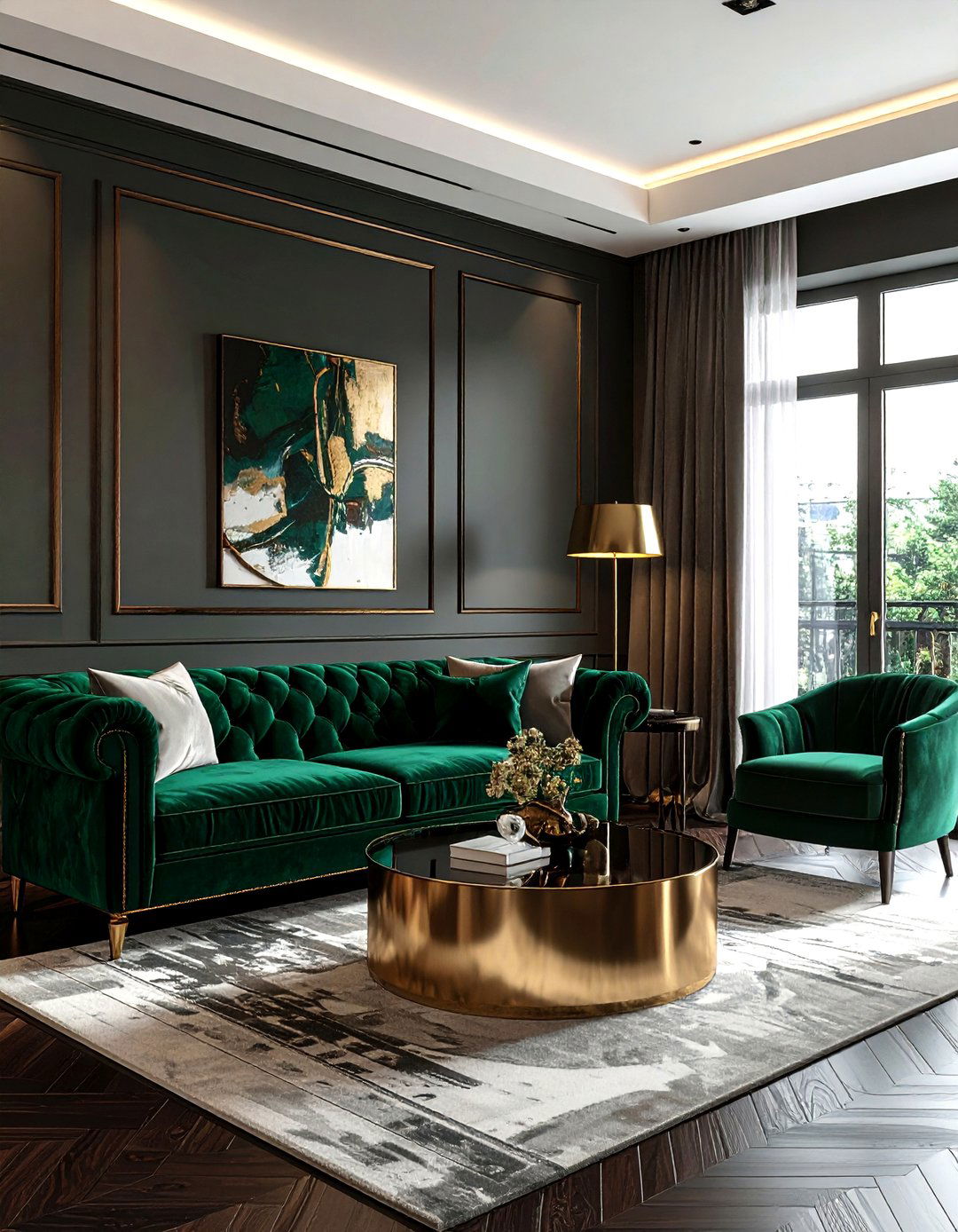 Luxury velvet living room - 30 show home living room ideas