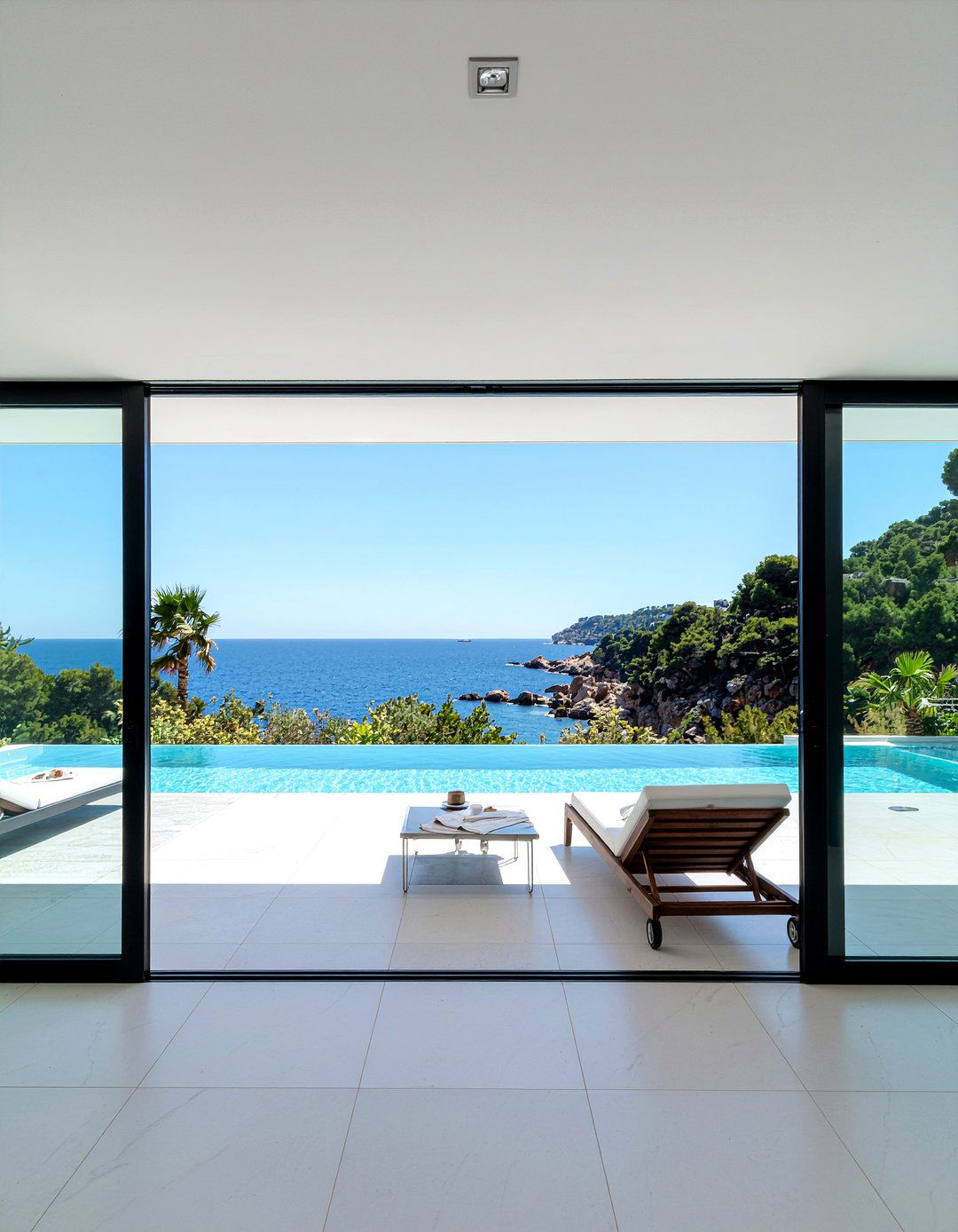 Luxury villa glass front - 30 living room floor to ceiling windows