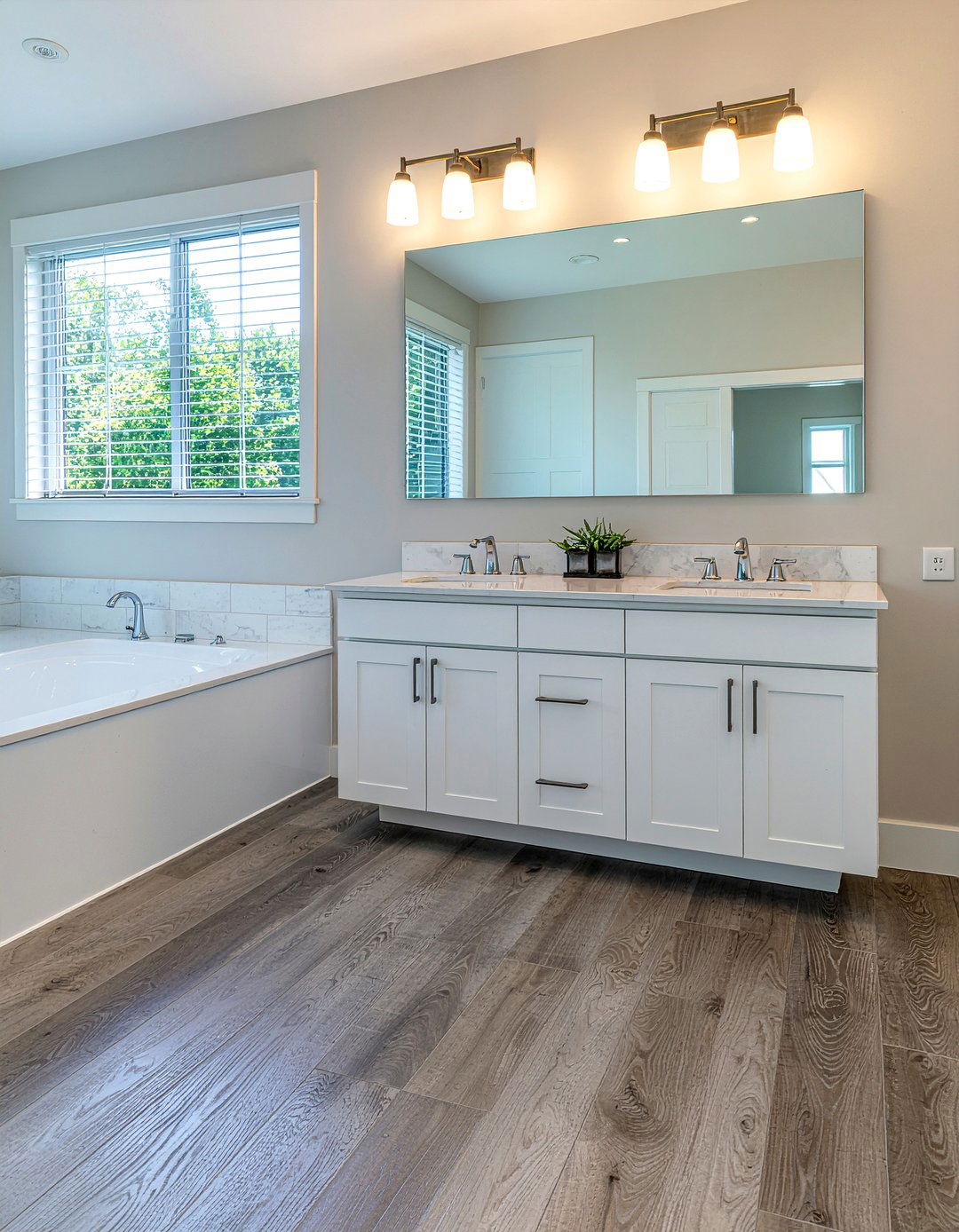 Luxury vinyl plank - 30 bathroom floor ideas