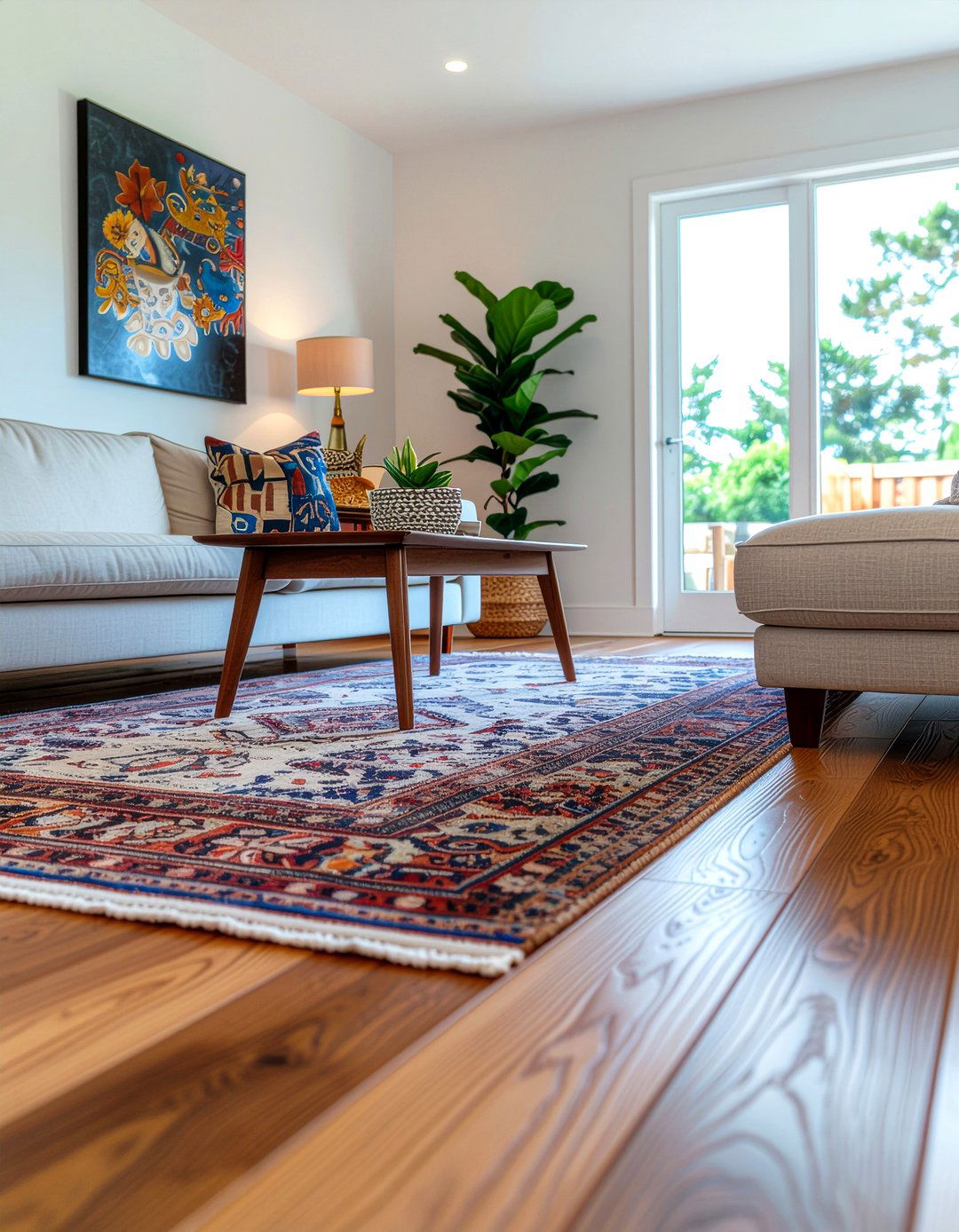 Luxury vinyl plank flooring - 30 new construction living room ideas