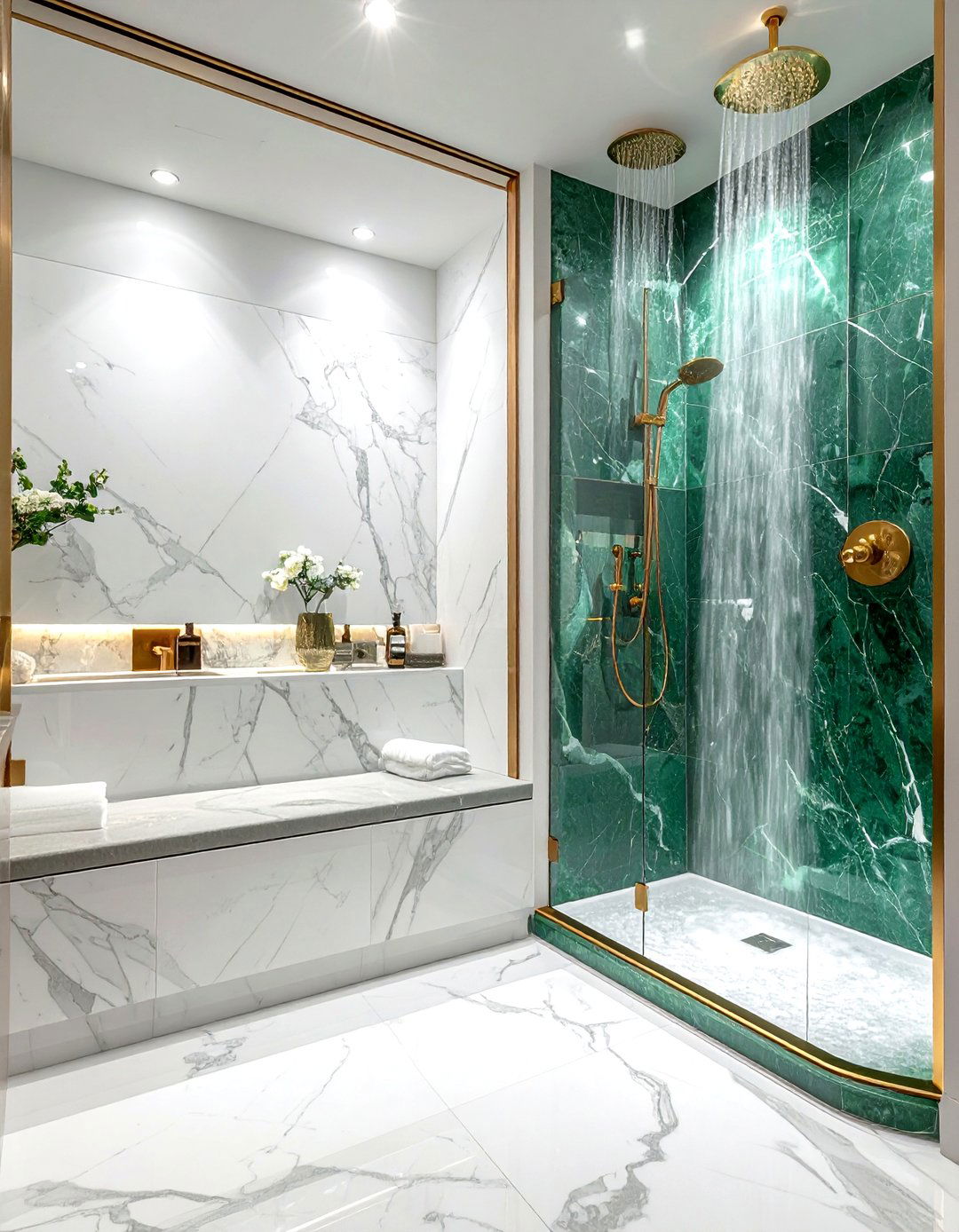 Luxury walk in shower - 30 large bathroom ideas