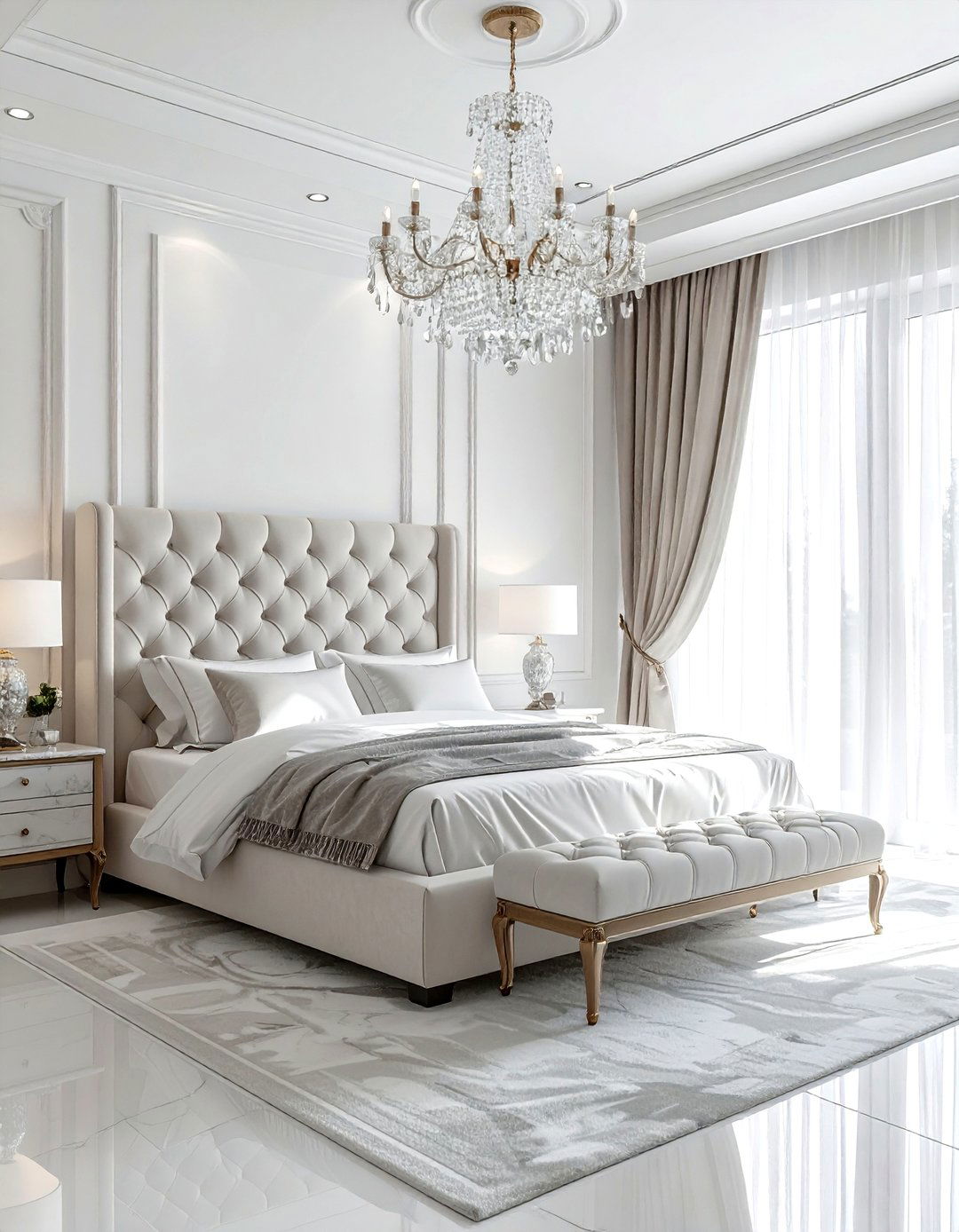 Luxury white bedroom - 30 white bedroom design ideas