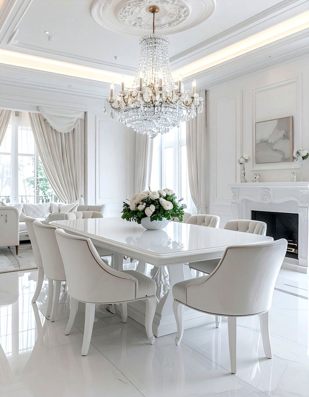 Luxury white dining room - 30 bright white dining room ideas