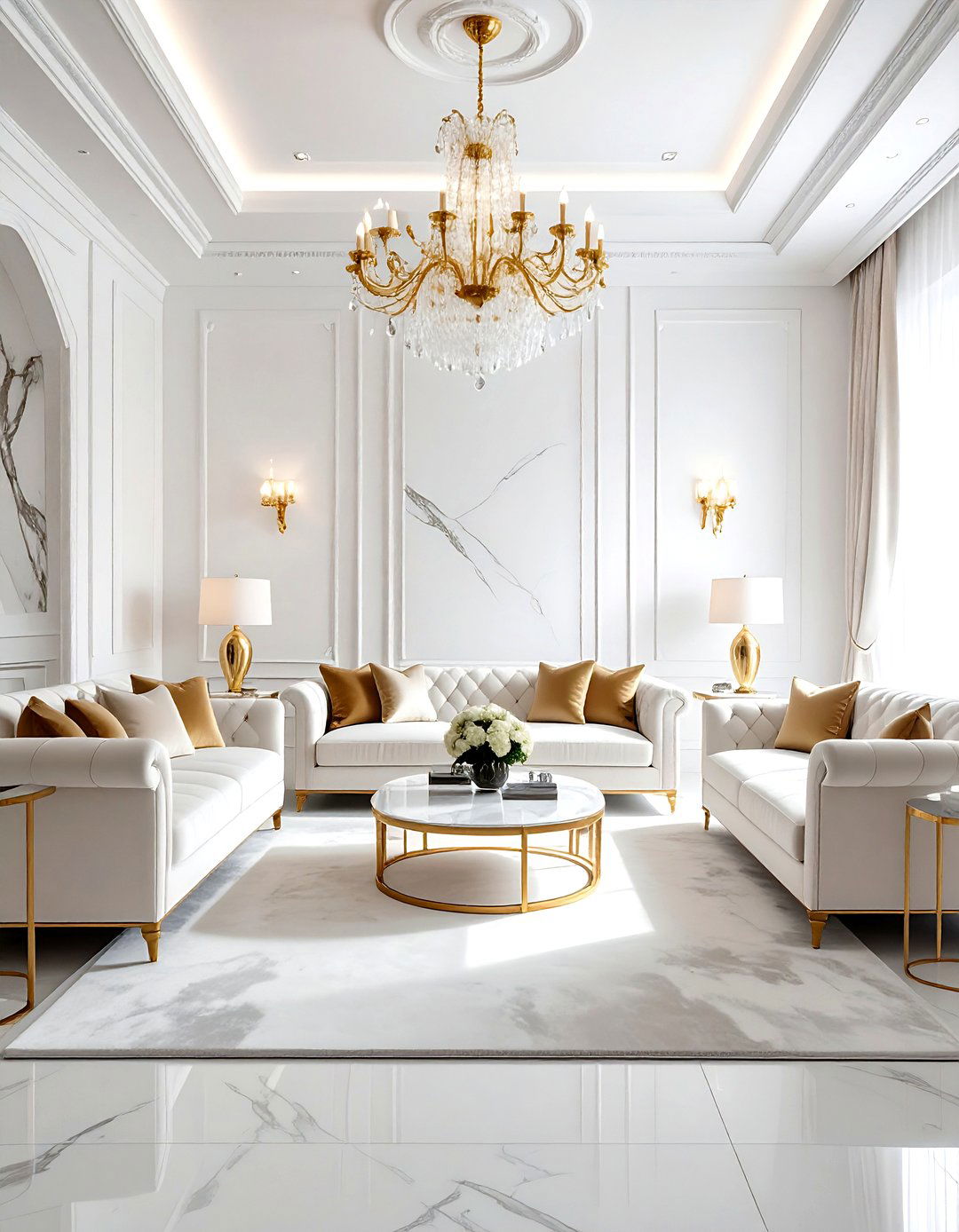 Luxury white living room - 30 minimalist white living room ideas