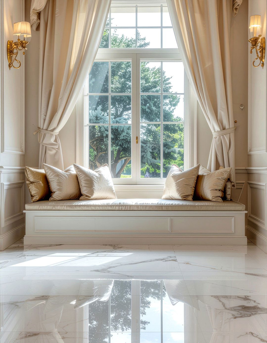 Luxury window bench - 30 living room window bench ideas