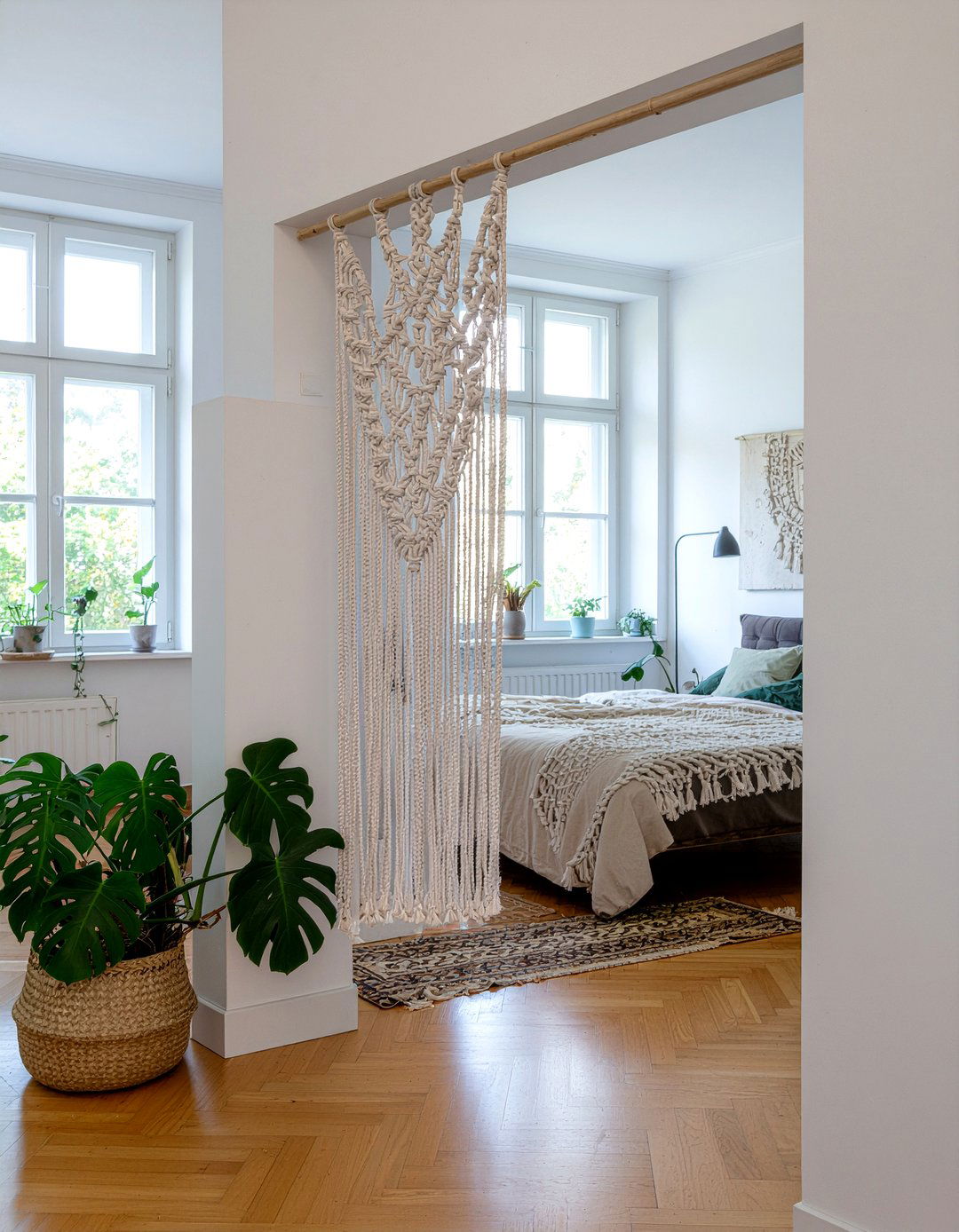 Macrame Door Curtain - 30 bedroom door curtains