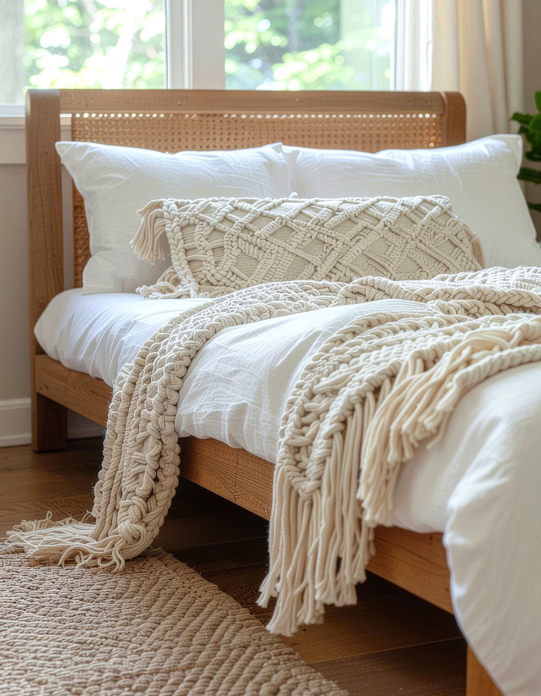 Macrame Lumbar Pillow - 30 bedroom lumbar pillows