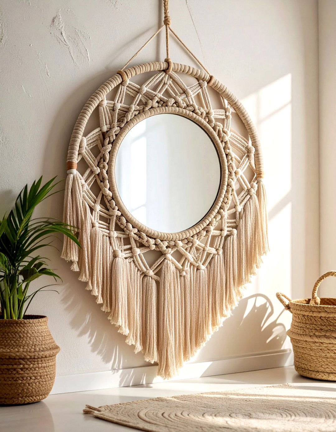 Macrame Mirror - 30 macrame ideas