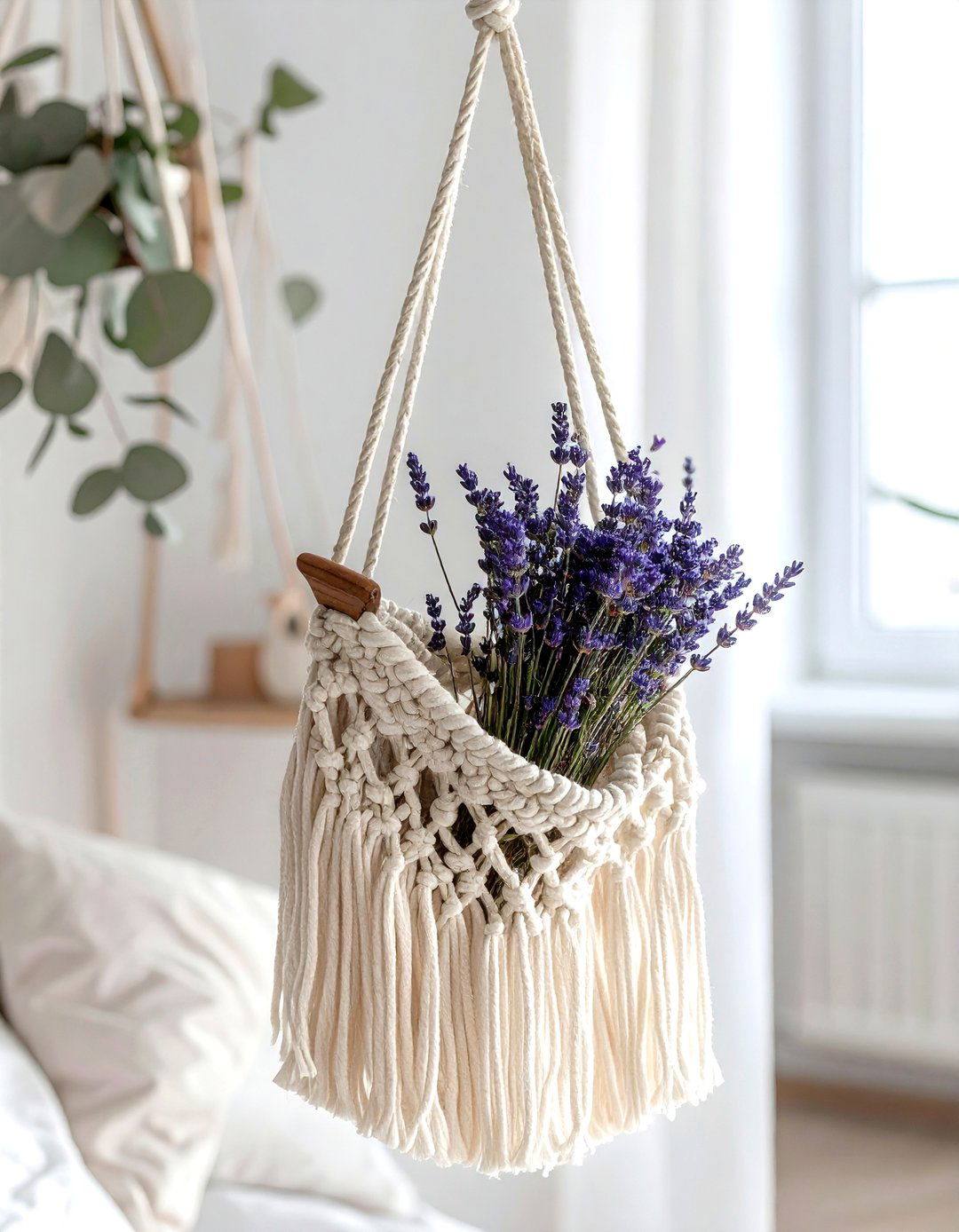 Macrame Pocket Wall Hanging - 30 living room macrame wall hangings