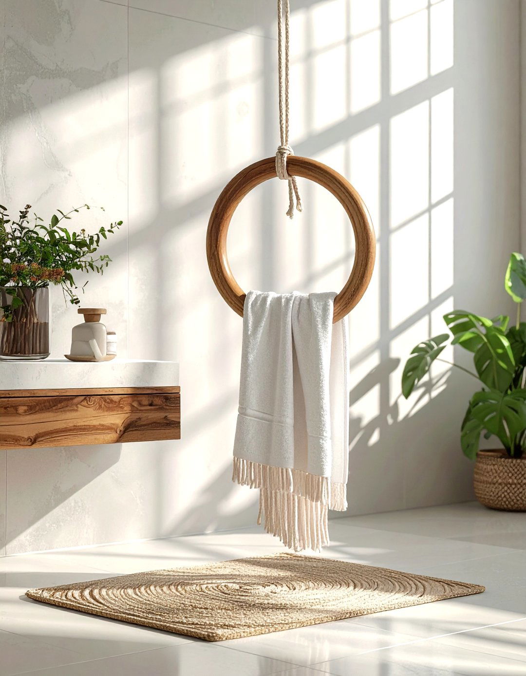 Macrame Towel Holder - 30 macrame ideas