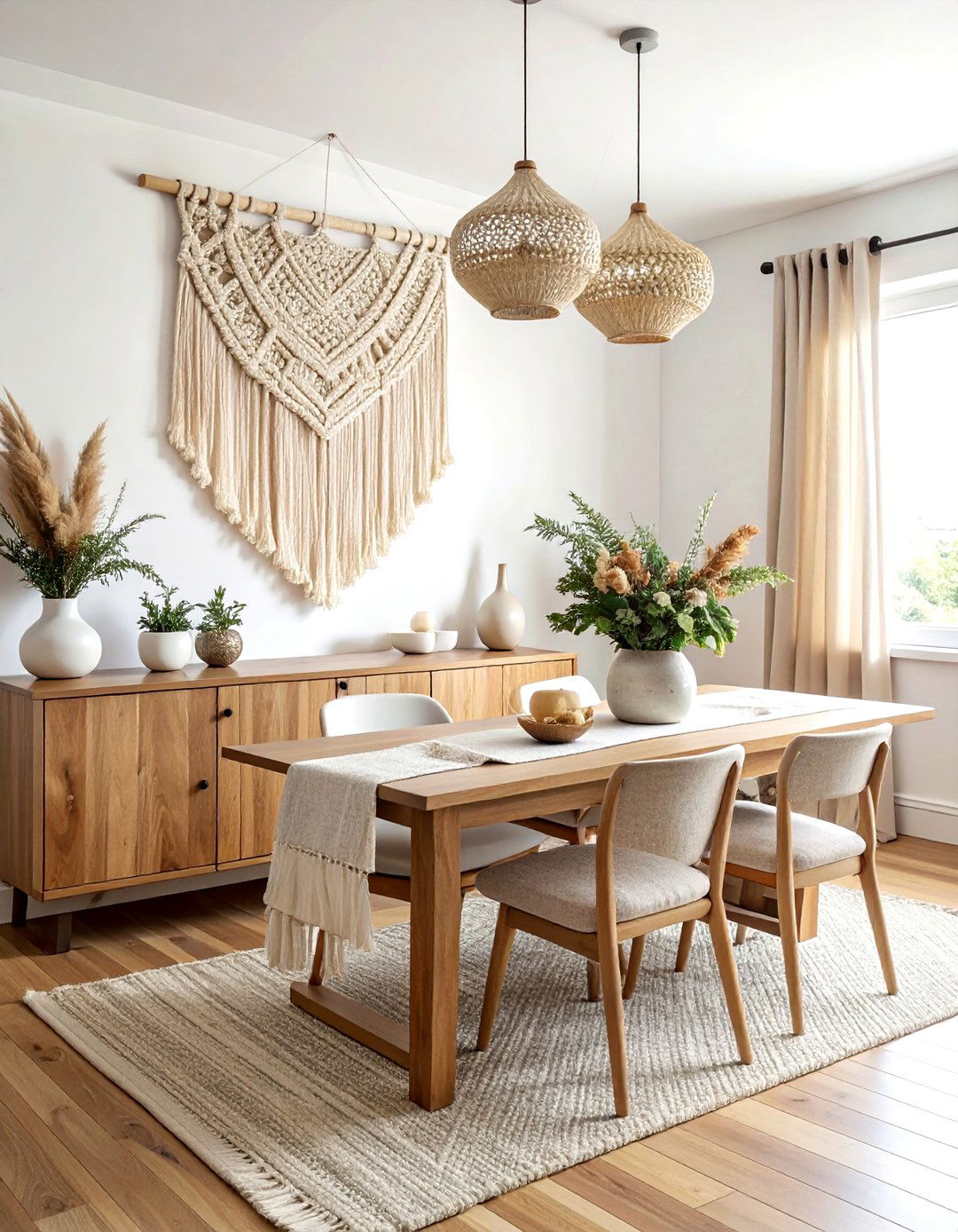 Macrame Wall Hanging - 30 boho dining room ideas