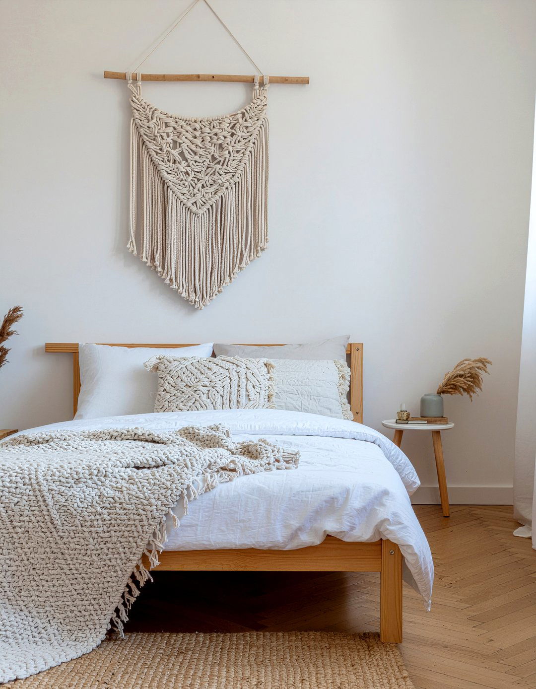 Macrame Wall Hanging - 30 handwoven bedroom ideas