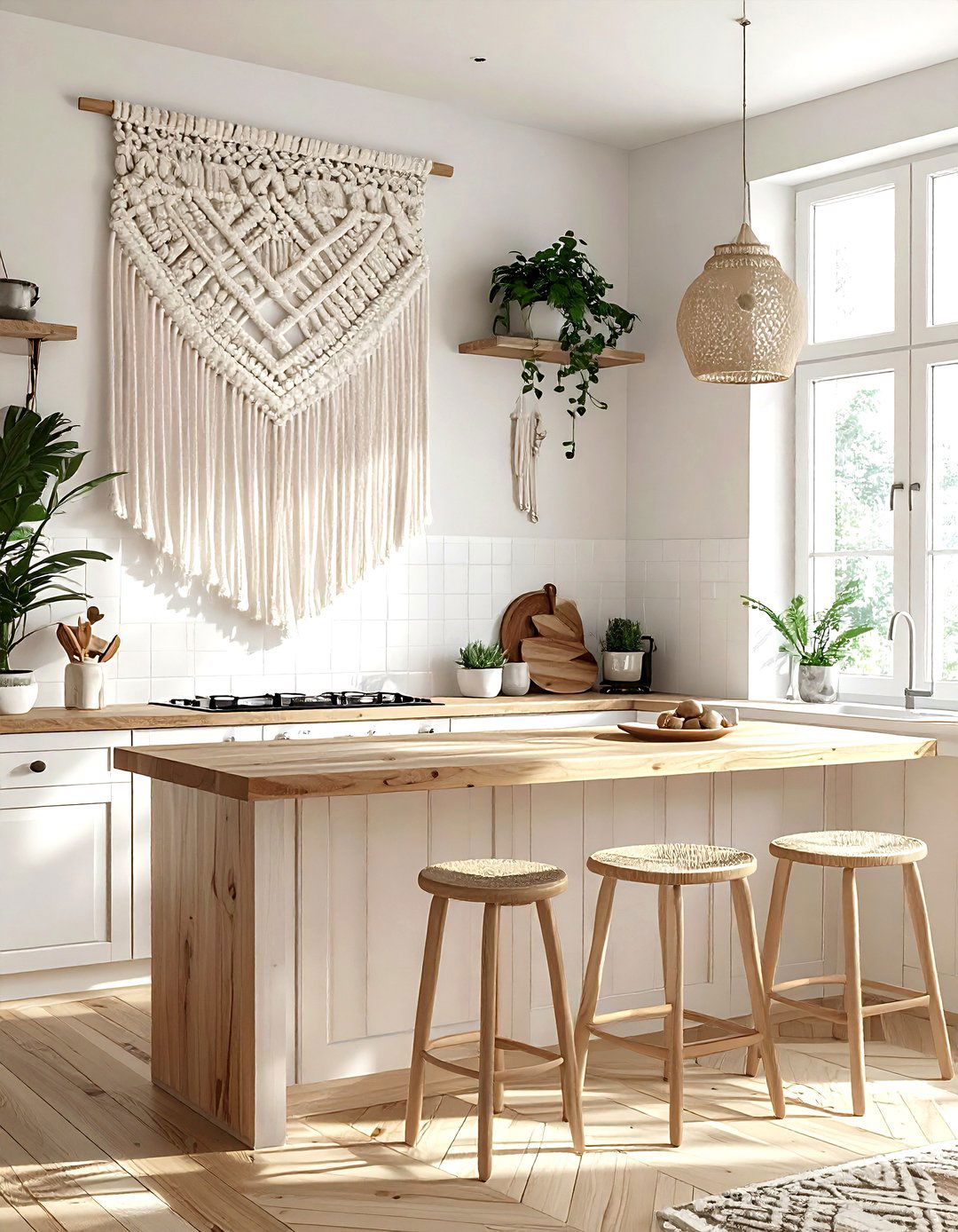 Macrame Wall Hanging - 30 kitchen wall decor ideas