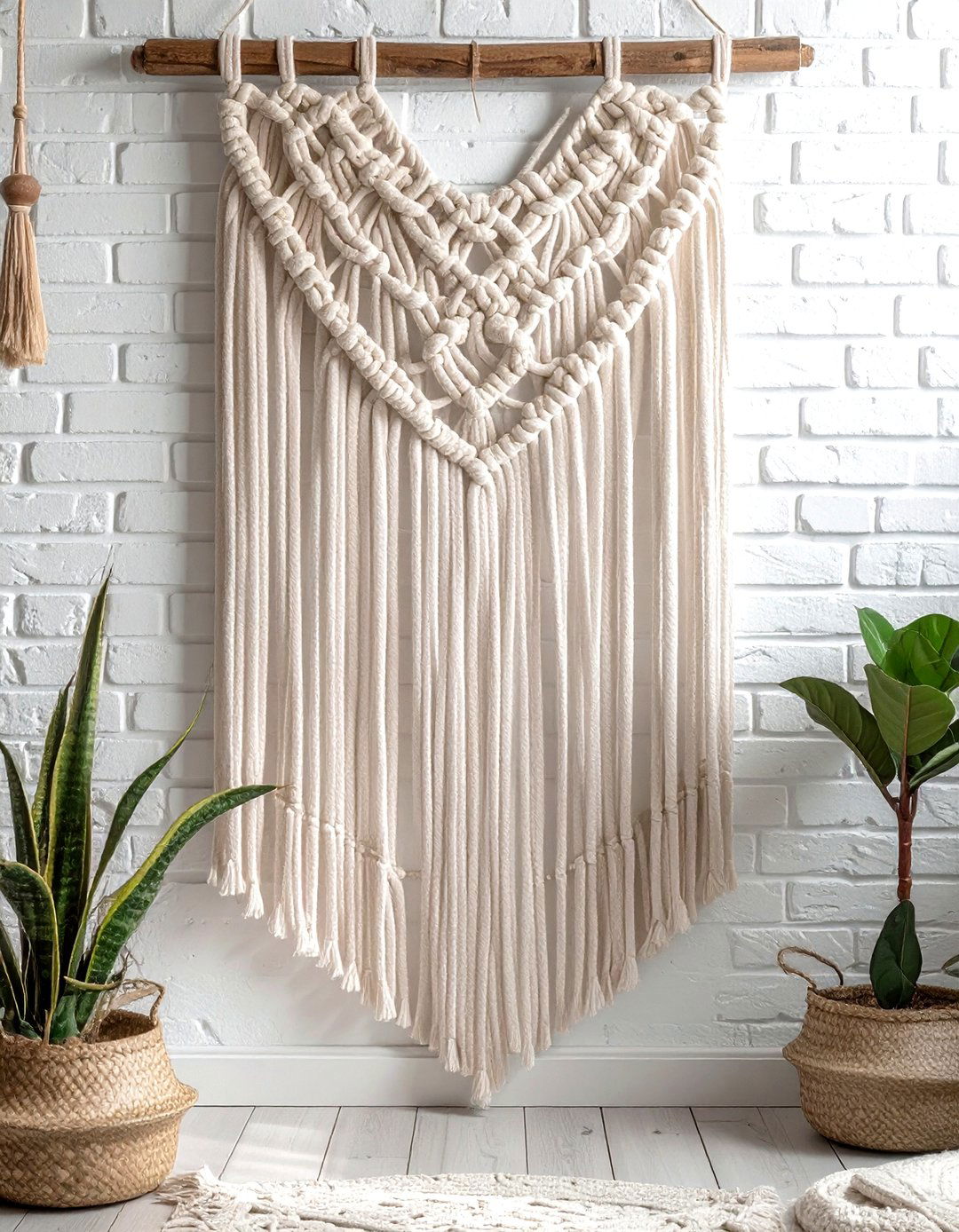 Macrame Wall Hanging - 30 living room finishing touches ideas