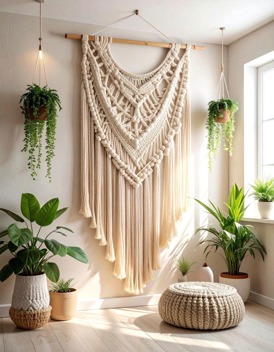Macrame Wall Hanging - 30 no damage decor ideas