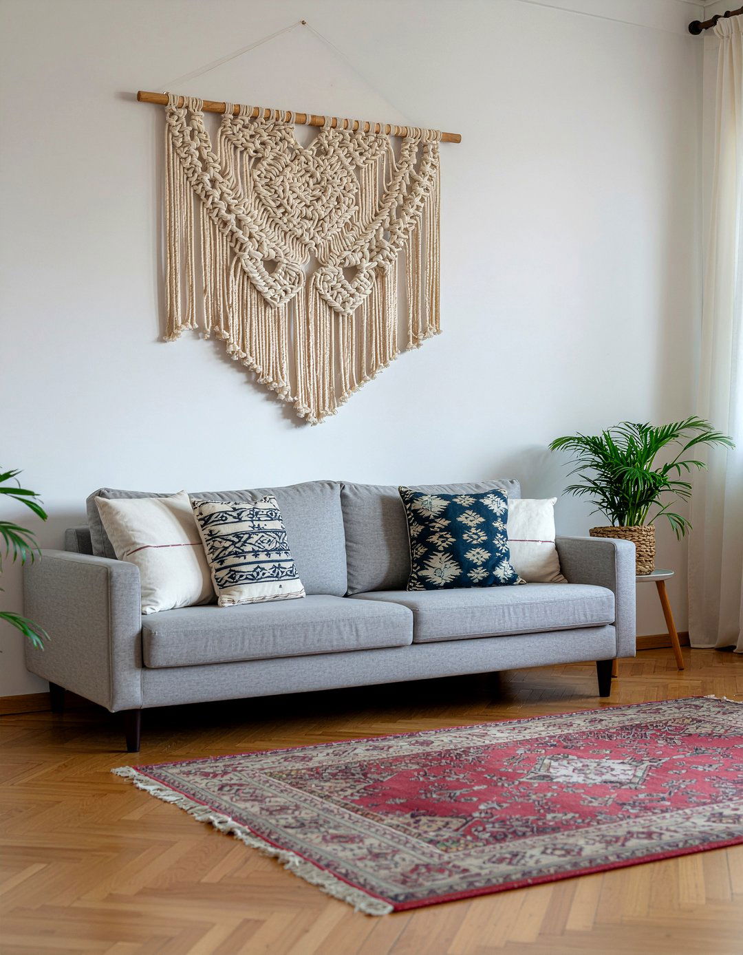 Macrame Wall Hanging - 30 retro living room ideas
