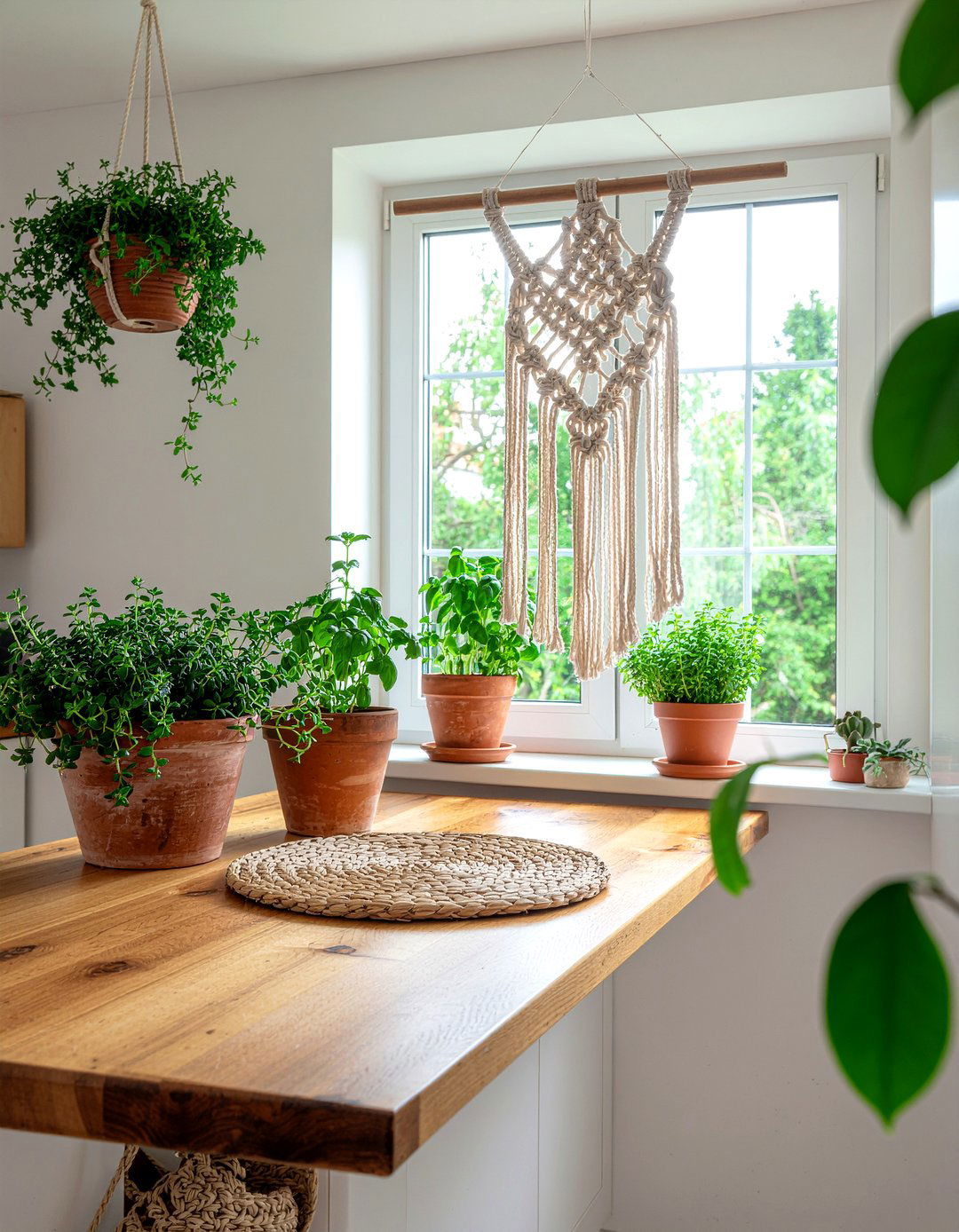 Macrame Window Hangings - 30 kitchen curtain ideas