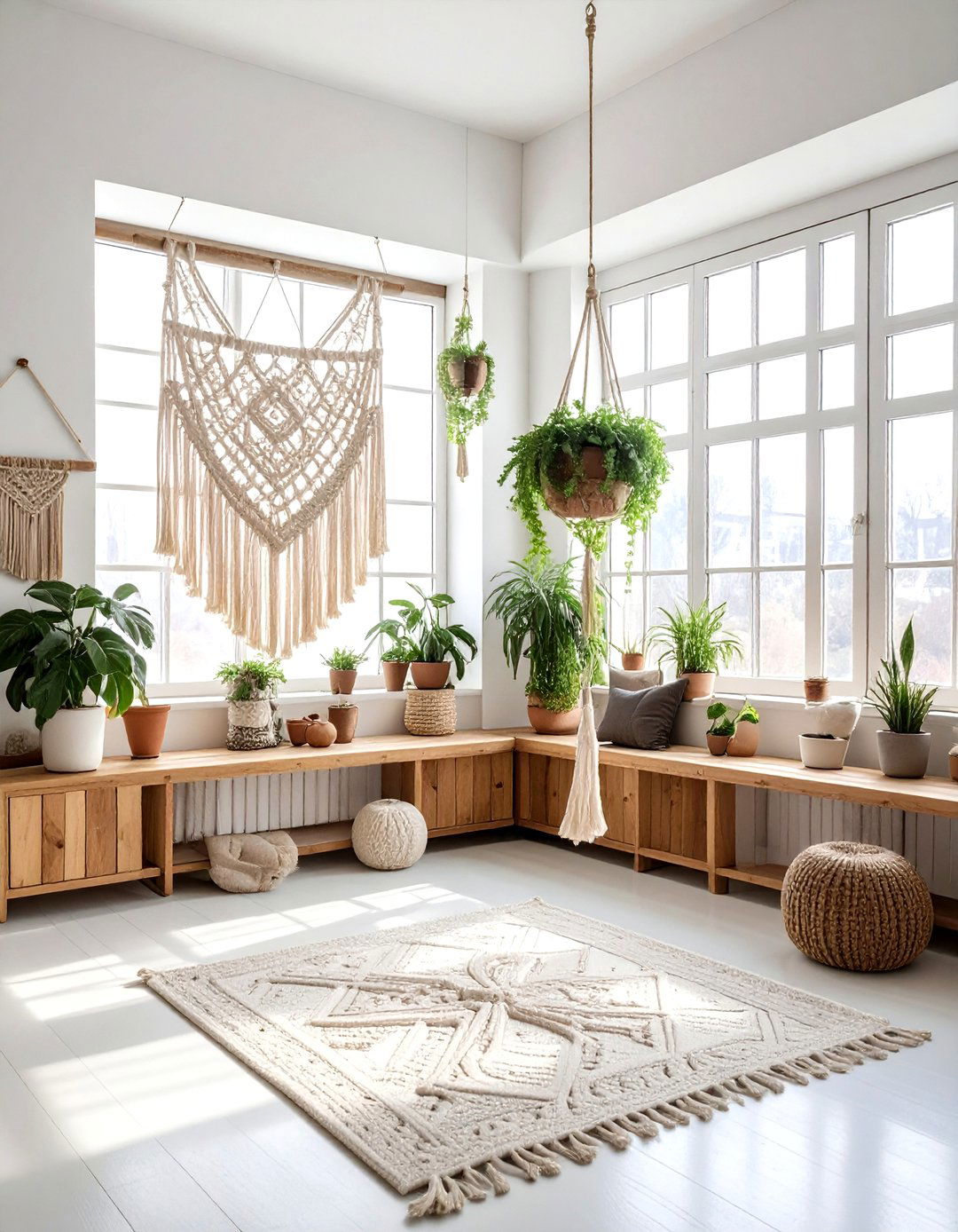 Macrame Window Hangings - 30 window treatment ideas