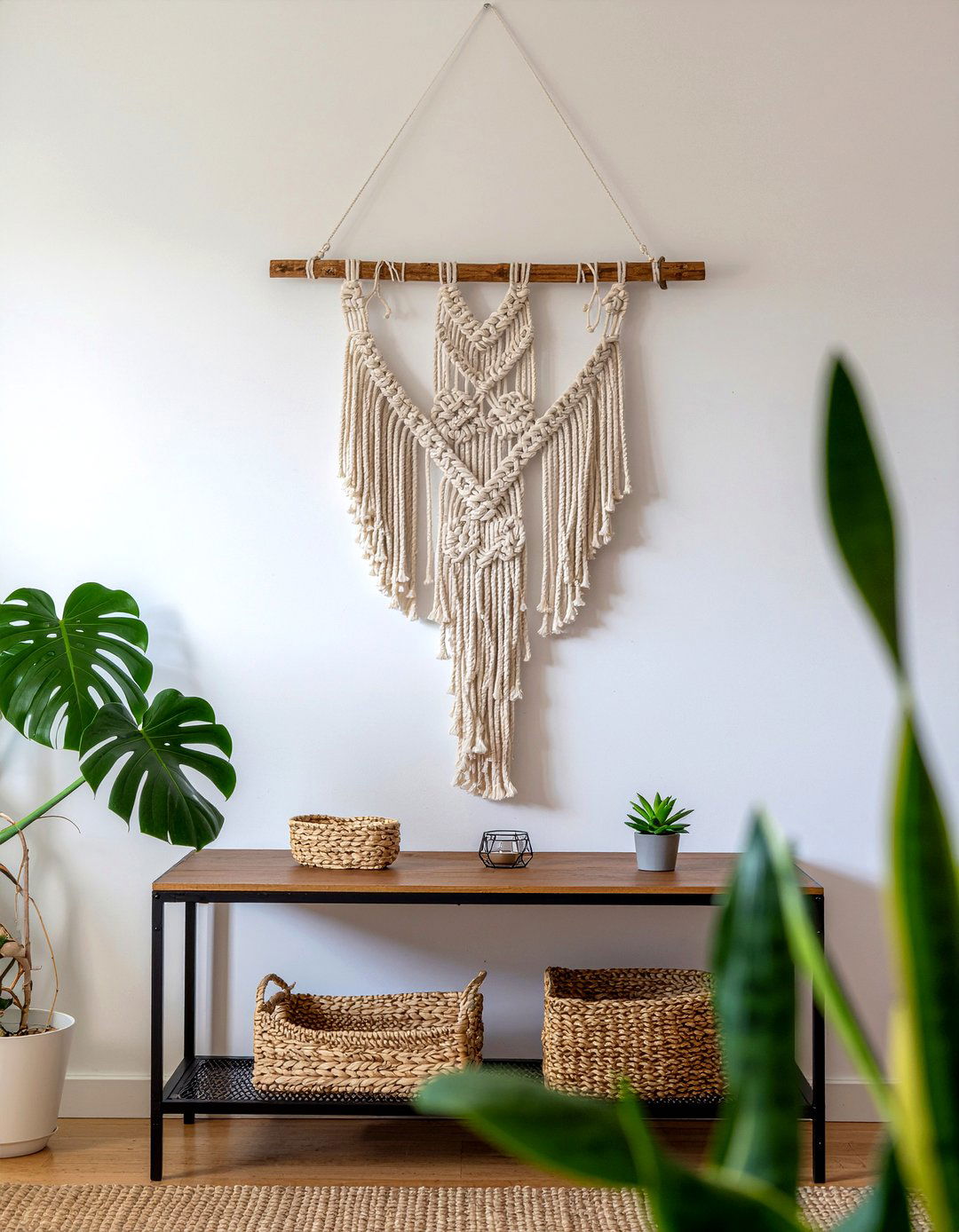 Macrame wall decor - 30 cashmere living room ideas