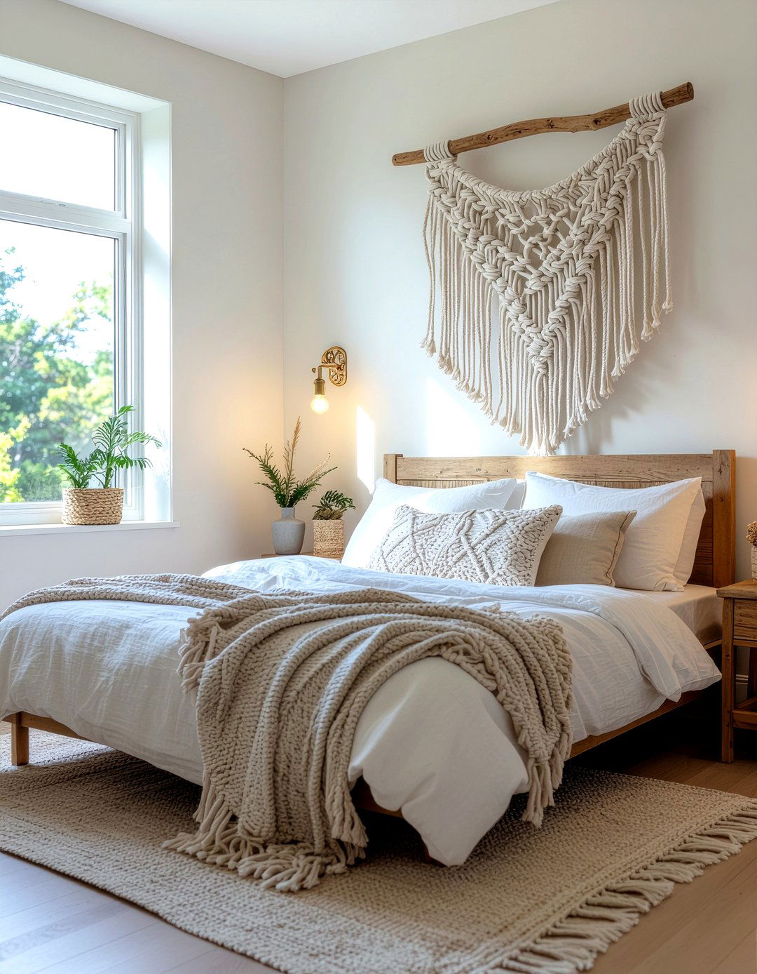Macrame wall hanging - 30 DIY bedroom decor ideas