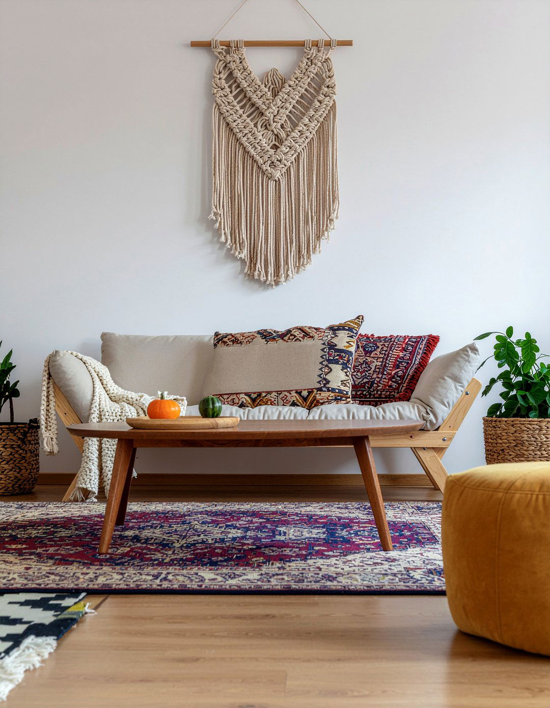 Macrame wall hanging - 30 living room wall decor ideas