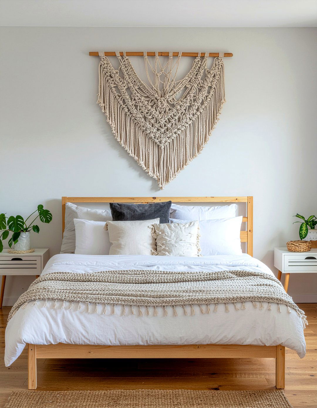 Macrame wall hanging - 30 meditation bedroom ideas