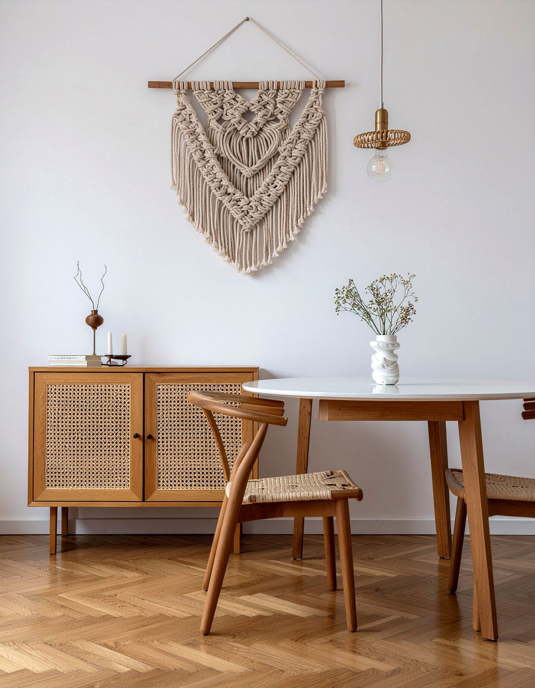 Macrame wall hanging - 30 removable dining room decor ideas
