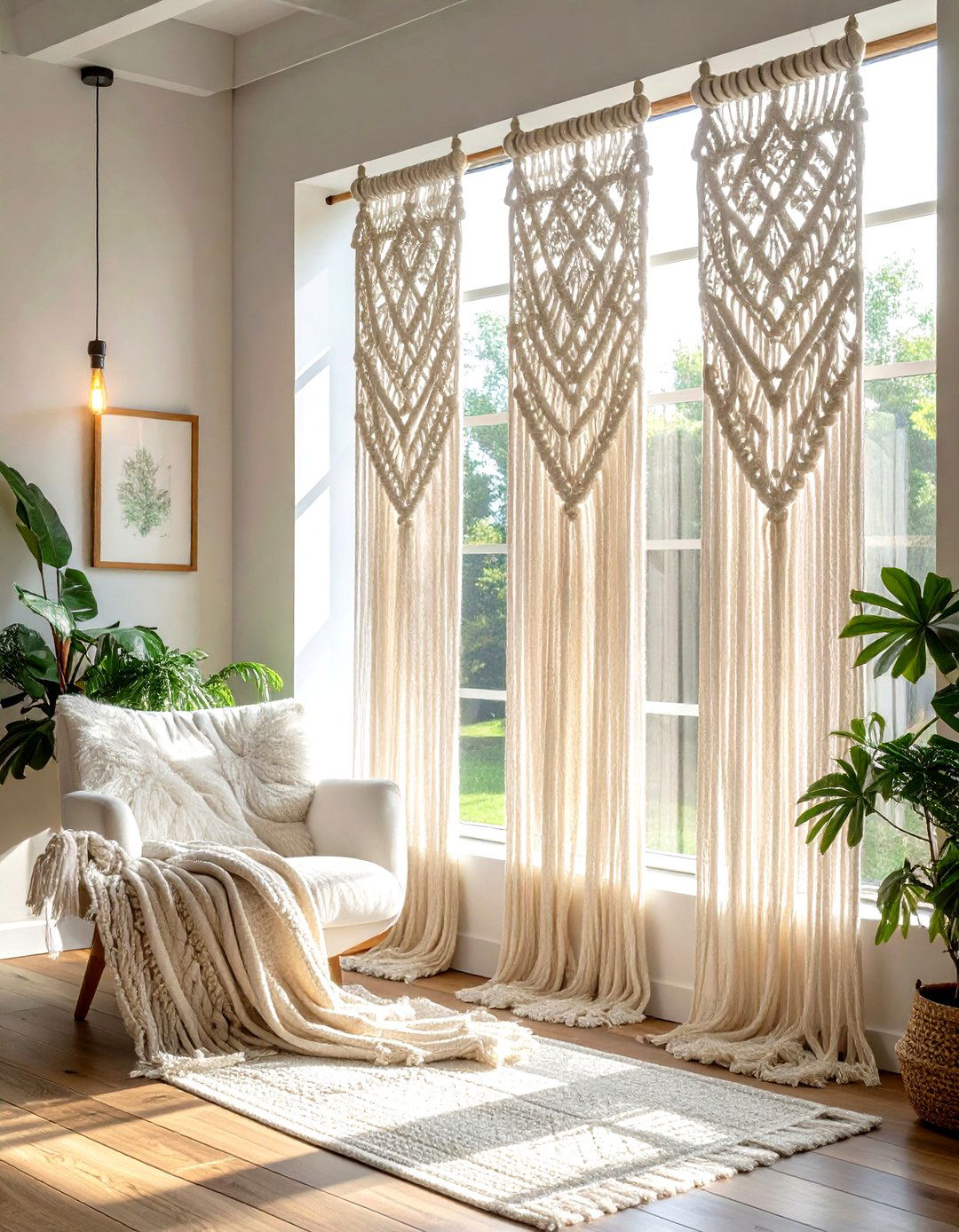 30 Boho-Chic Macrame Living Room Ideas for Extra Texture