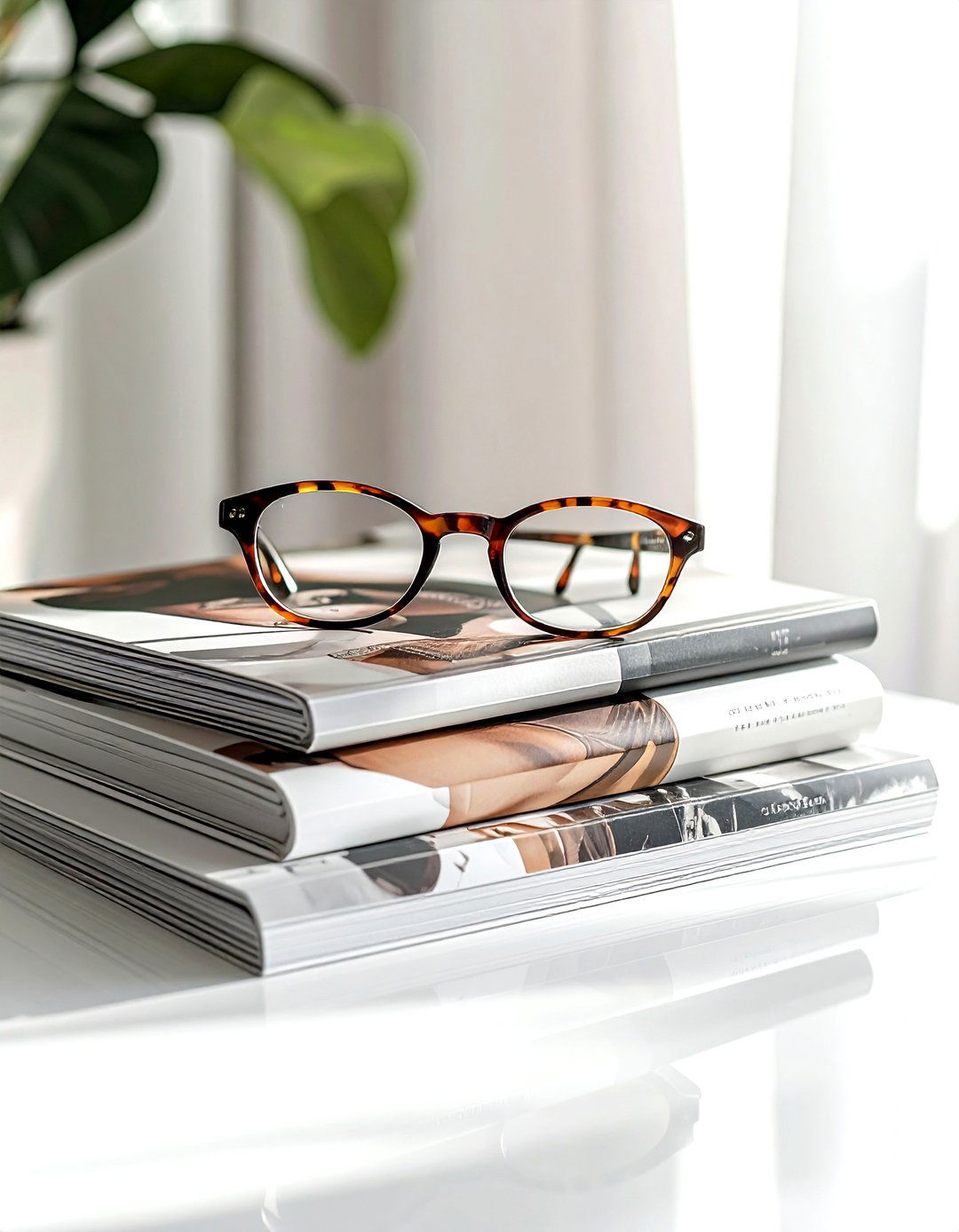 Magazine Stack - 30 bedside table decor ideas