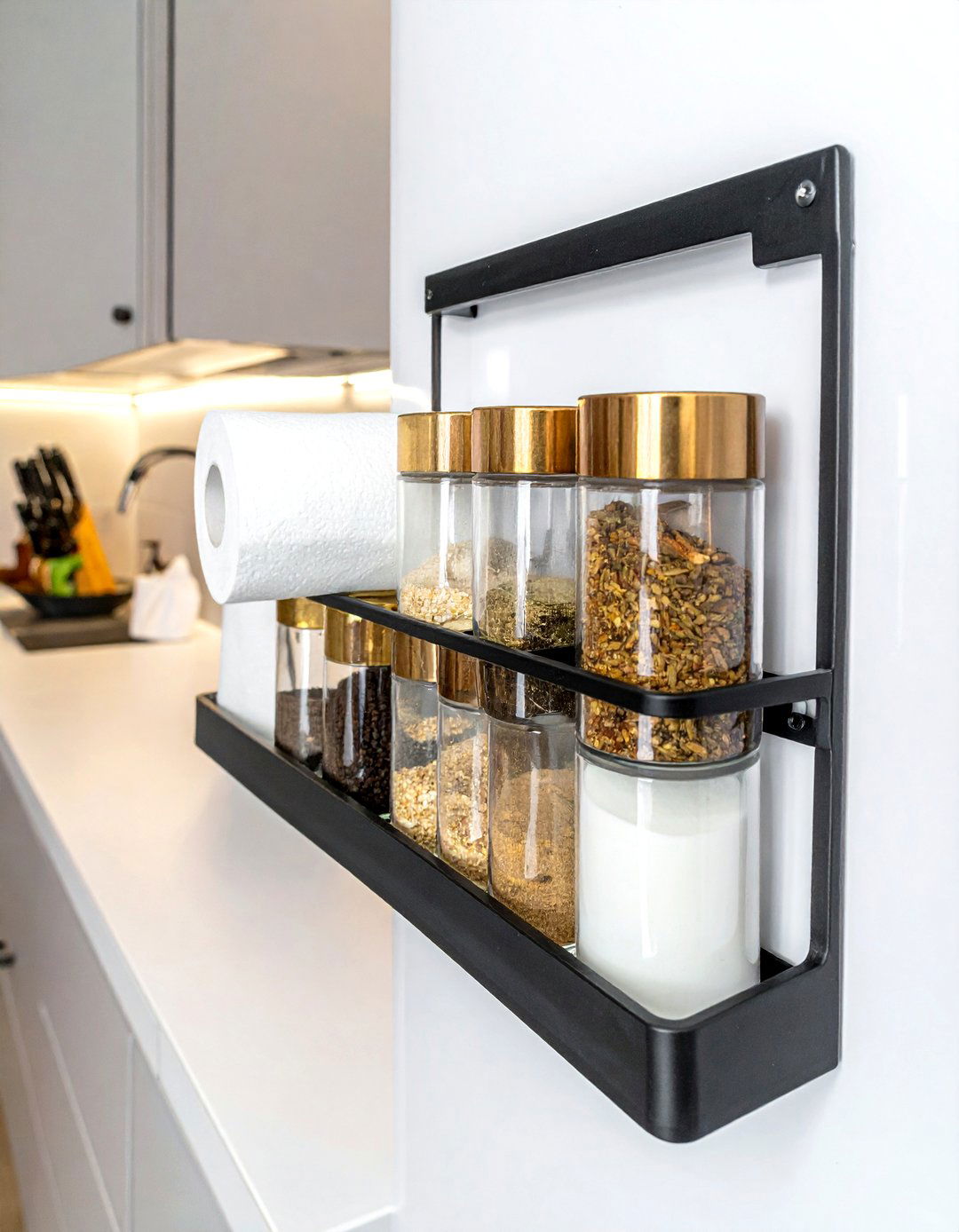 Magnetic Fridge Organizer - 30 temporary kitchen ideas