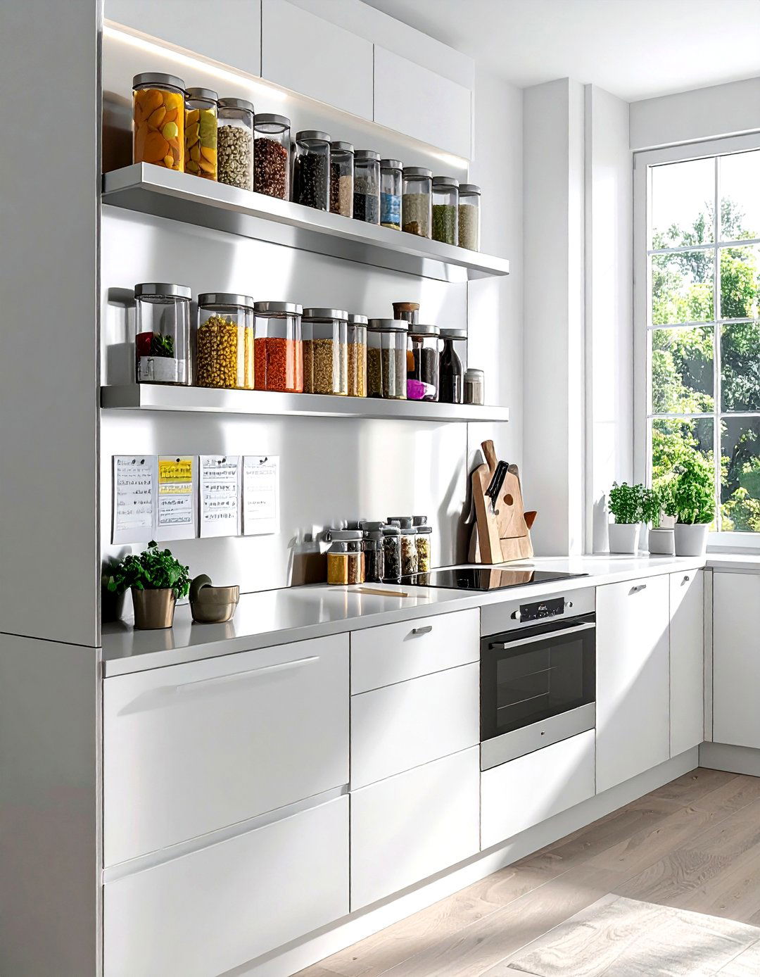 Magnetic Kitchen Organizer - 30 kitchen bulletin board ideas