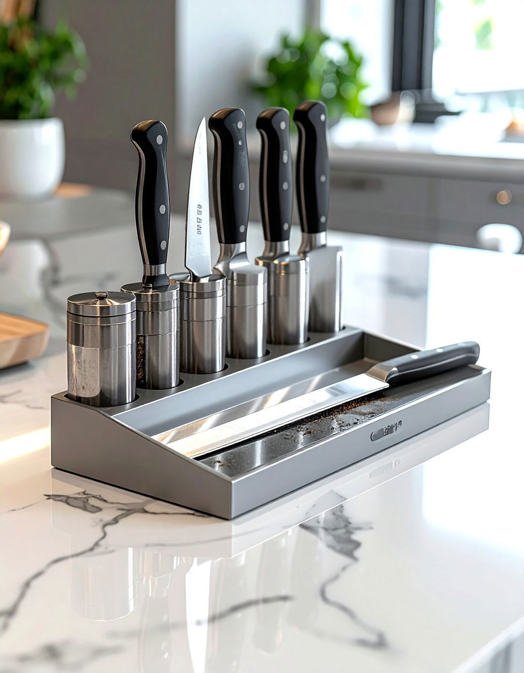 Magnetic Knife Strip - 30 kitchen wall storage ideas