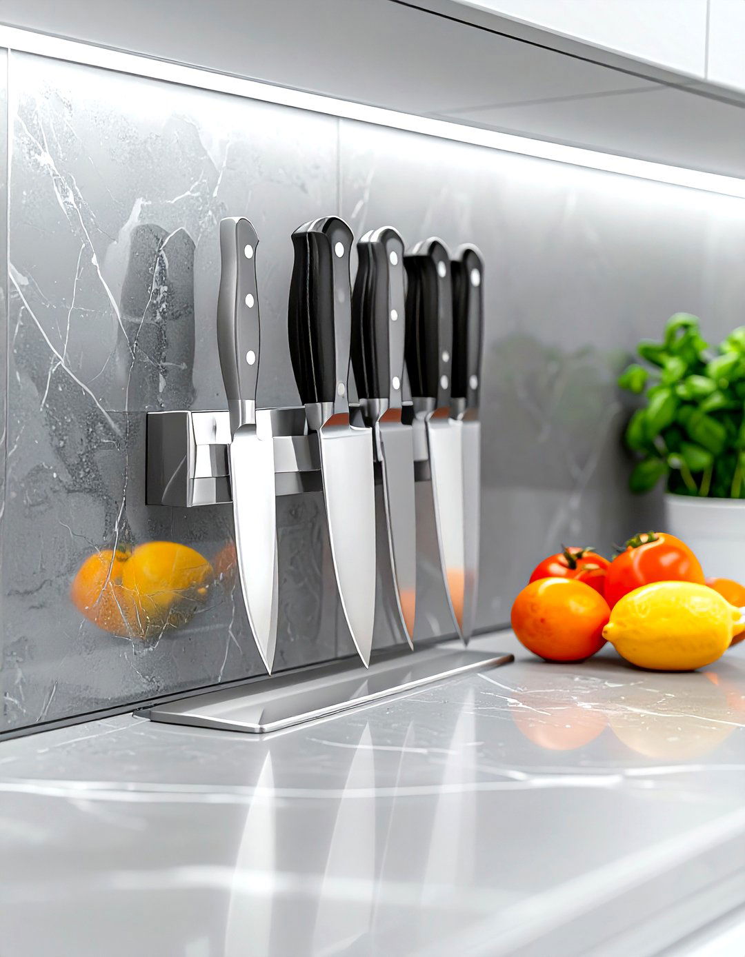 Magnetic Knife Strip - 30 removable kitchen ideas
