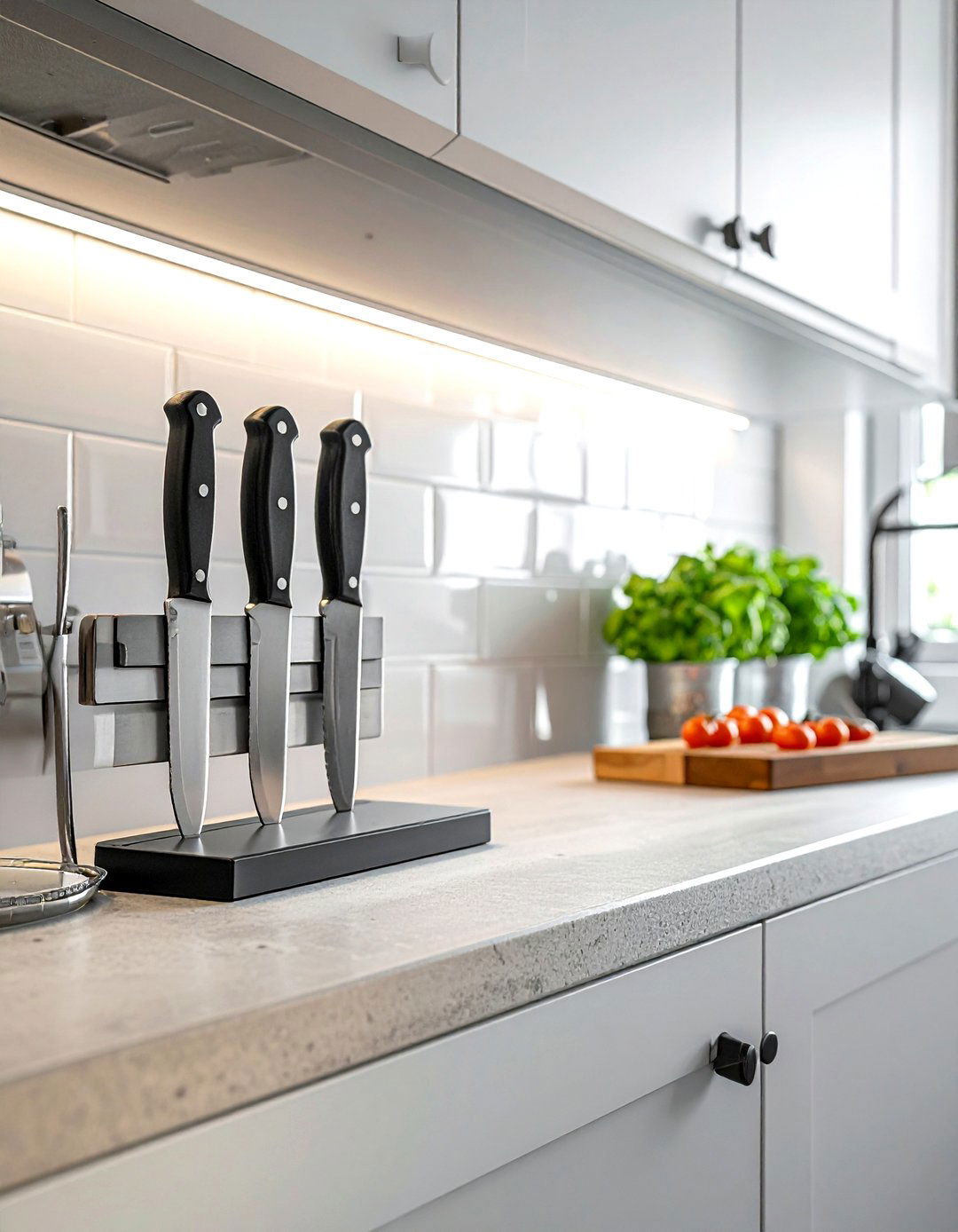 Magnetic Knife Strip - 30 tiny kitchen ideas
