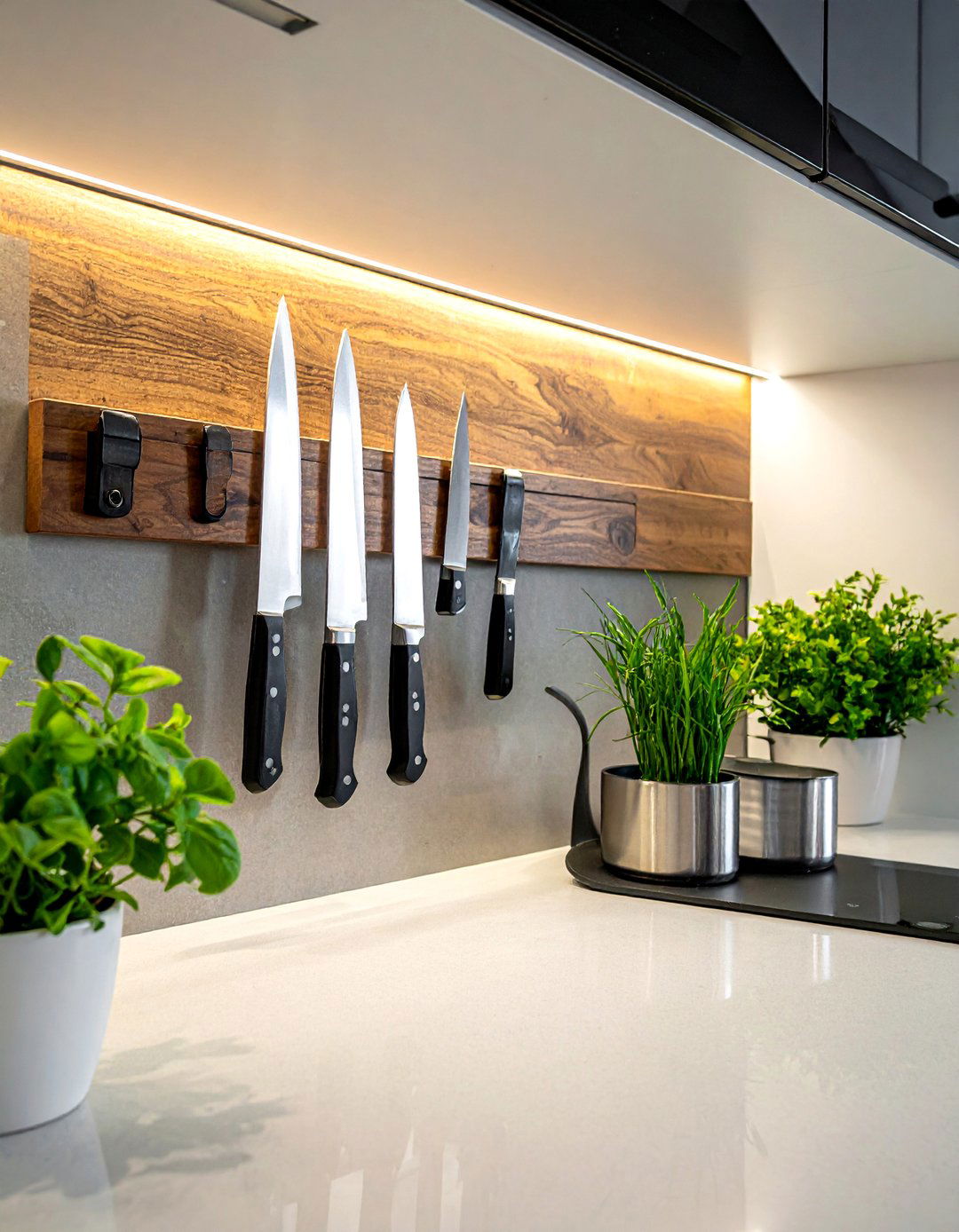 Magnetic Knife Strip - 30 weekend kitchen project ideas