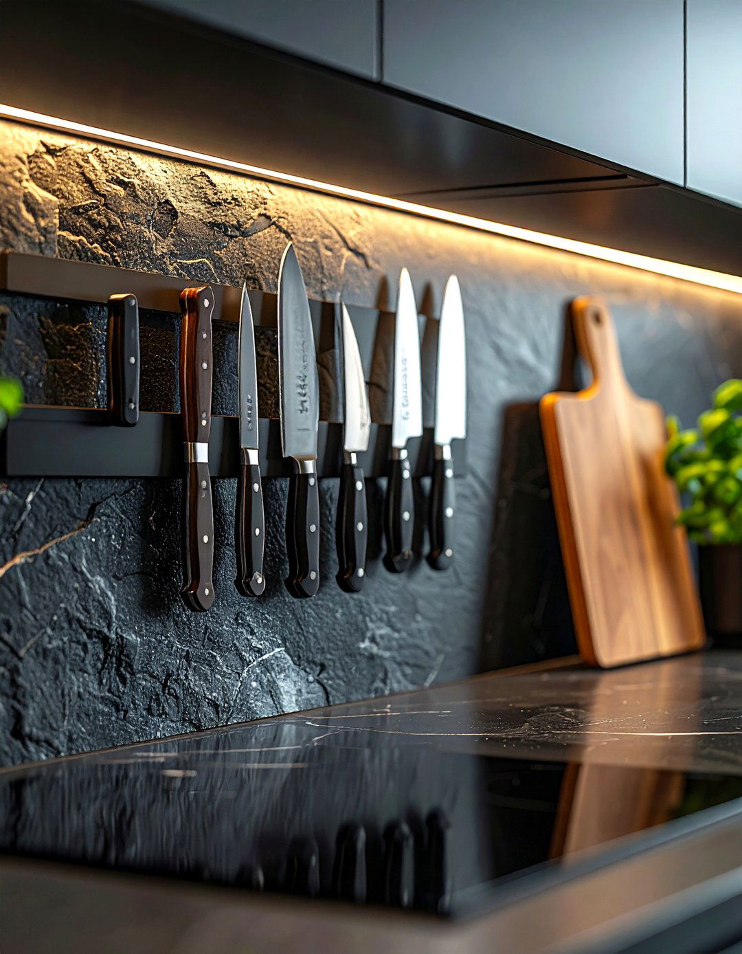 Magnetic Knife Strip - 30 efficient kitchen ideas