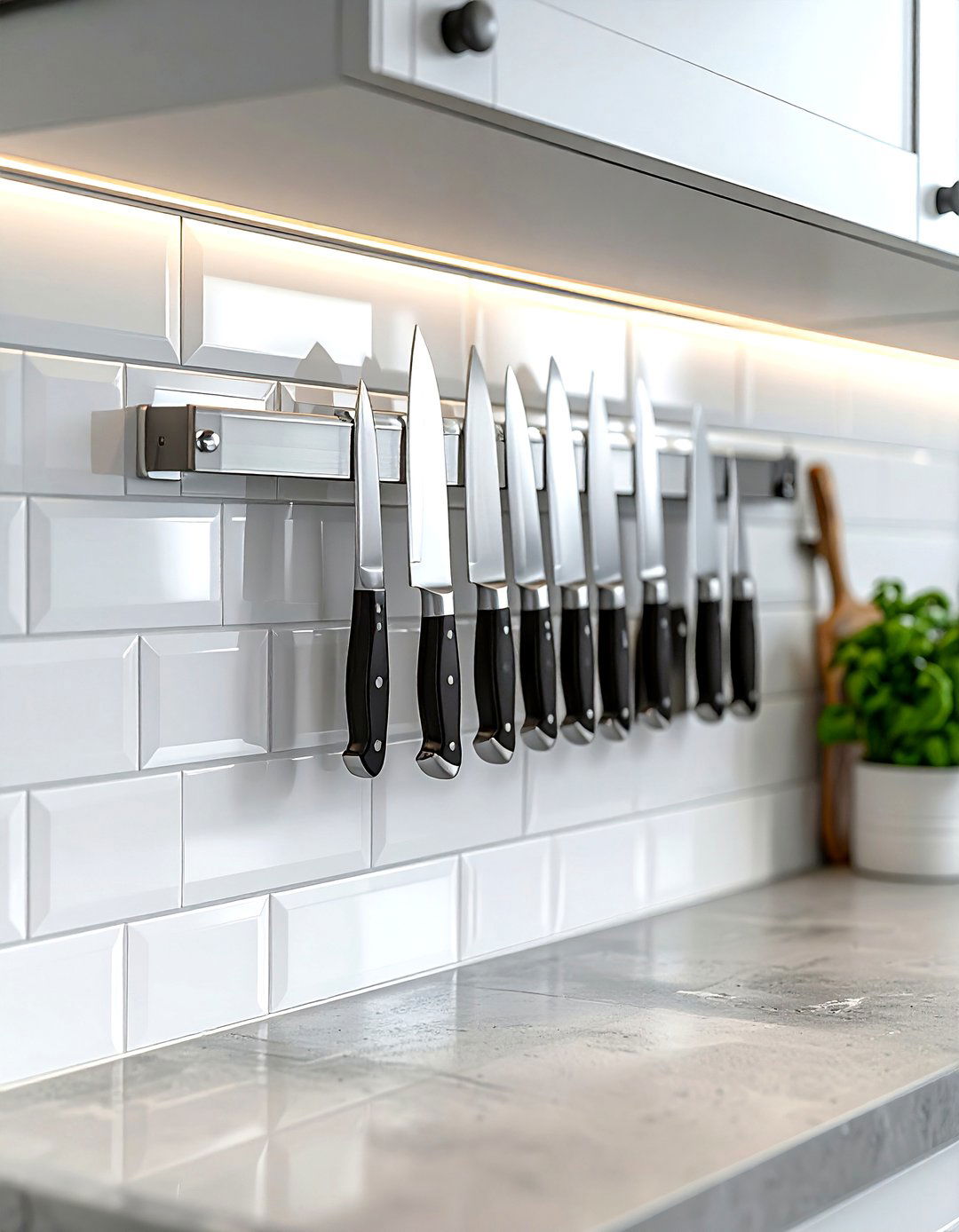 Magnetic Knife Strip - 30 functional decor ideas