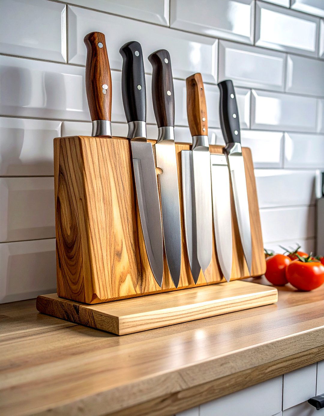 Magnetic Knife Strips - 30 small kitchen storage ideas
