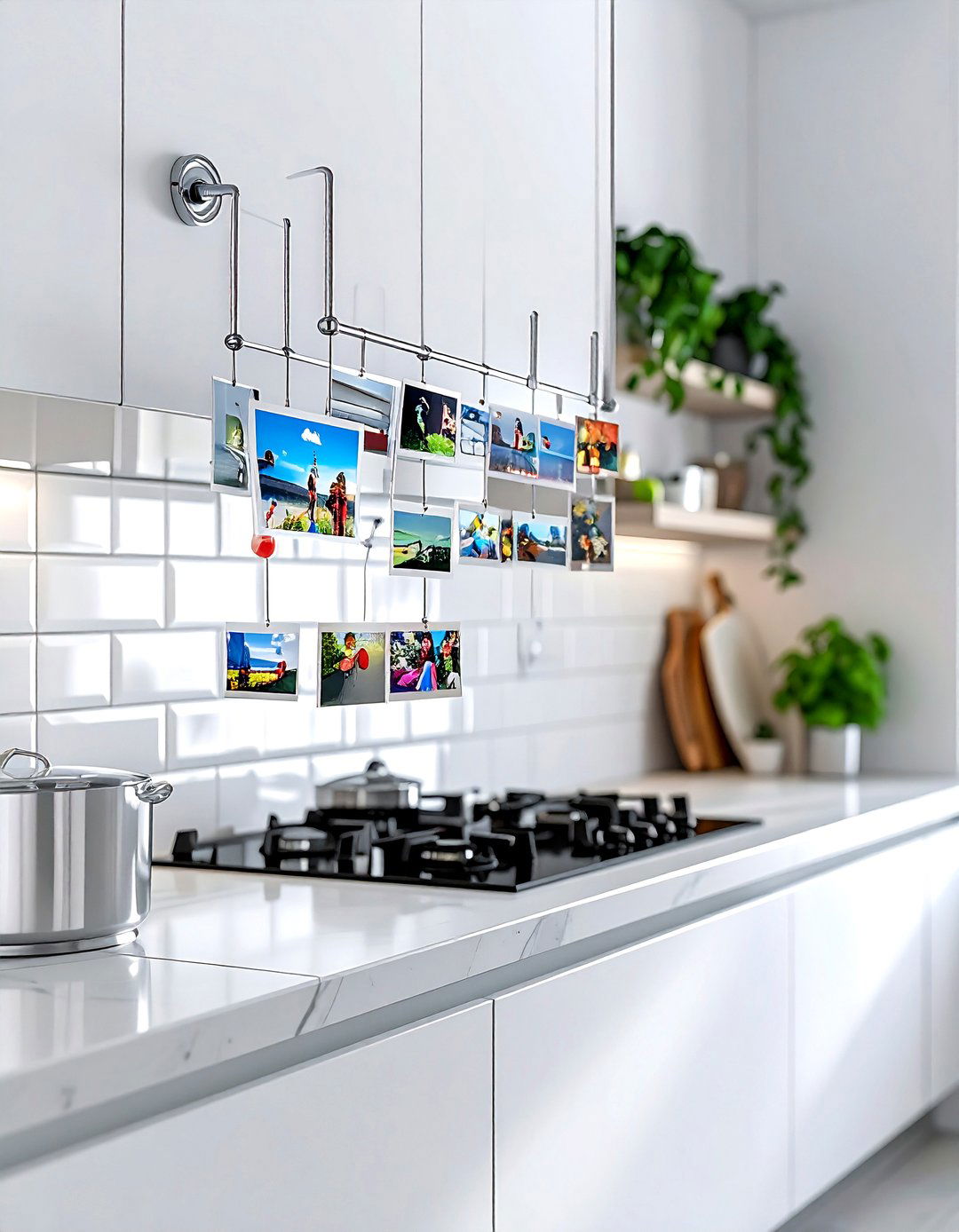 Magnetic Photo Cable - 30 photo display ideas