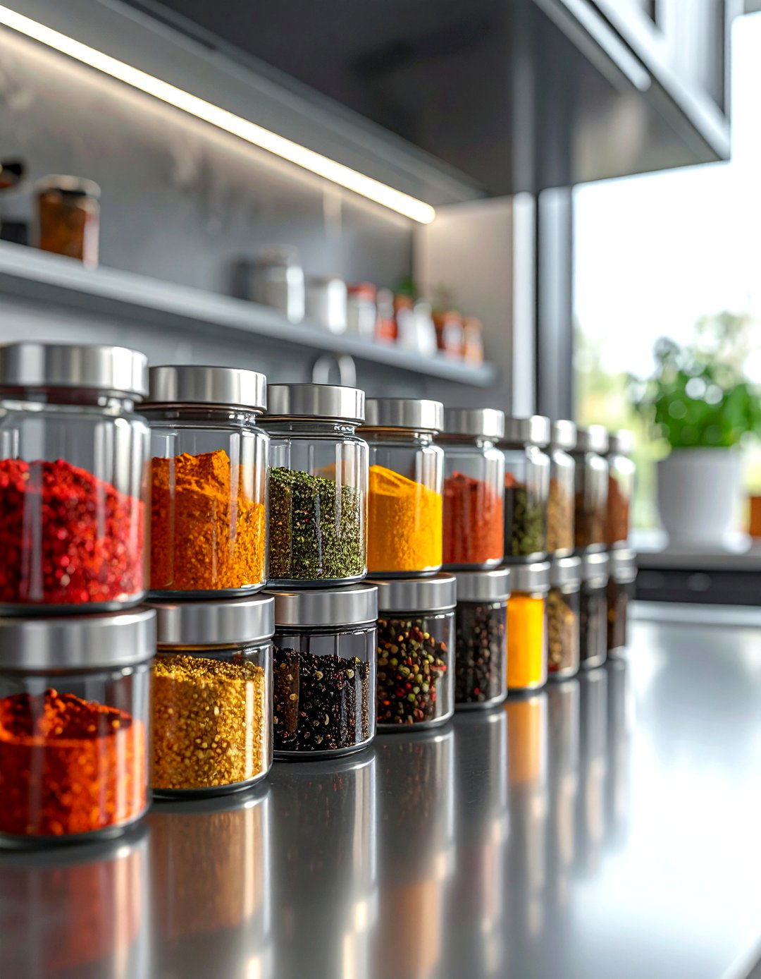 Magnetic Spice Jar - 30 kitchen wall storage ideas