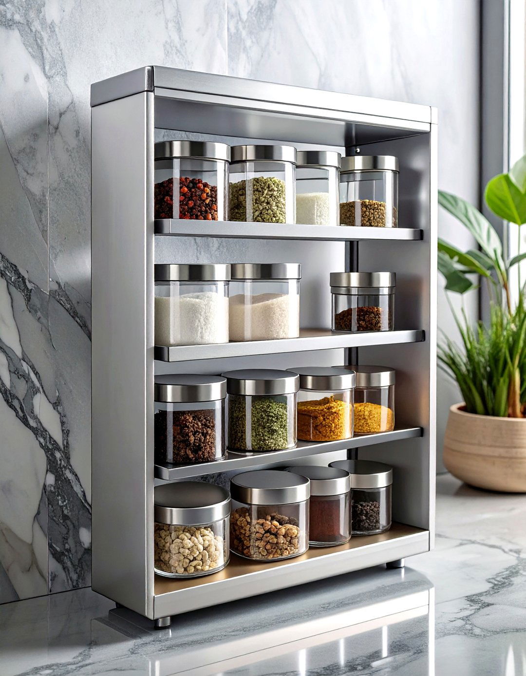 Magnetic Spice Rack - 30 no damage decor ideas