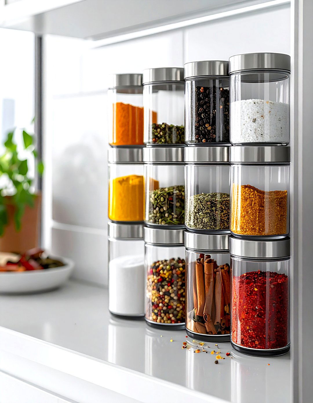 Magnetic Spice Tins - 30 kitchen storage ideas