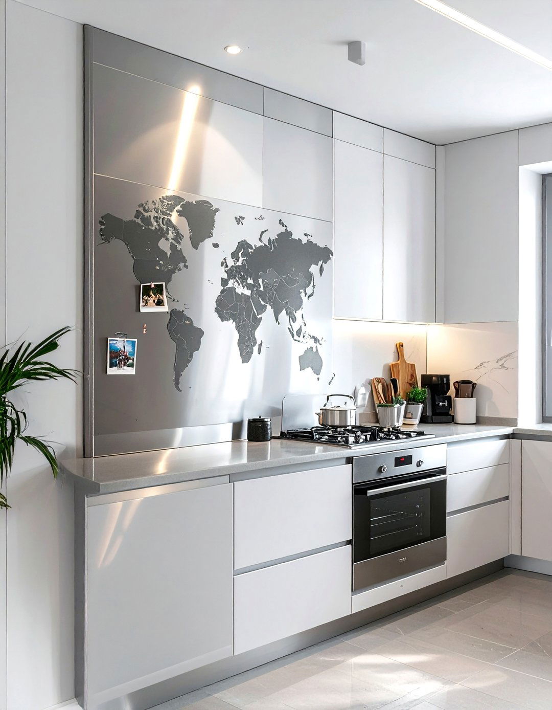 Magnetic World Map Board - 30 map decor ideas