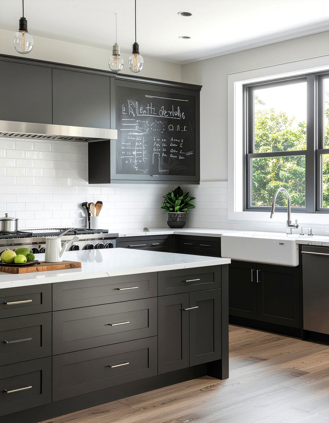 Magnetic chalkboard combo - 30 kitchen message board ideas