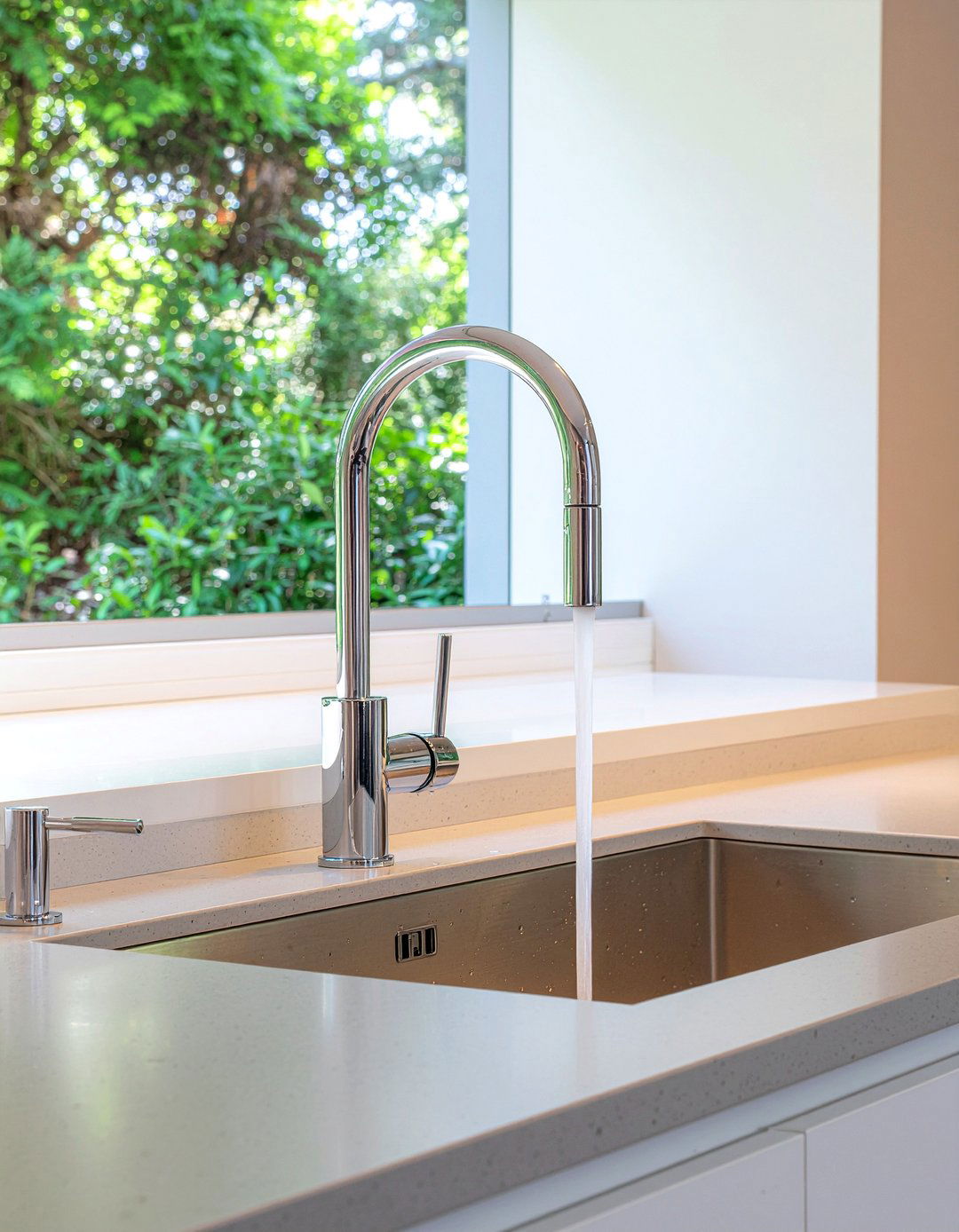 Magnetic docking chrome faucet - 30 chrome kitchen faucet ideas